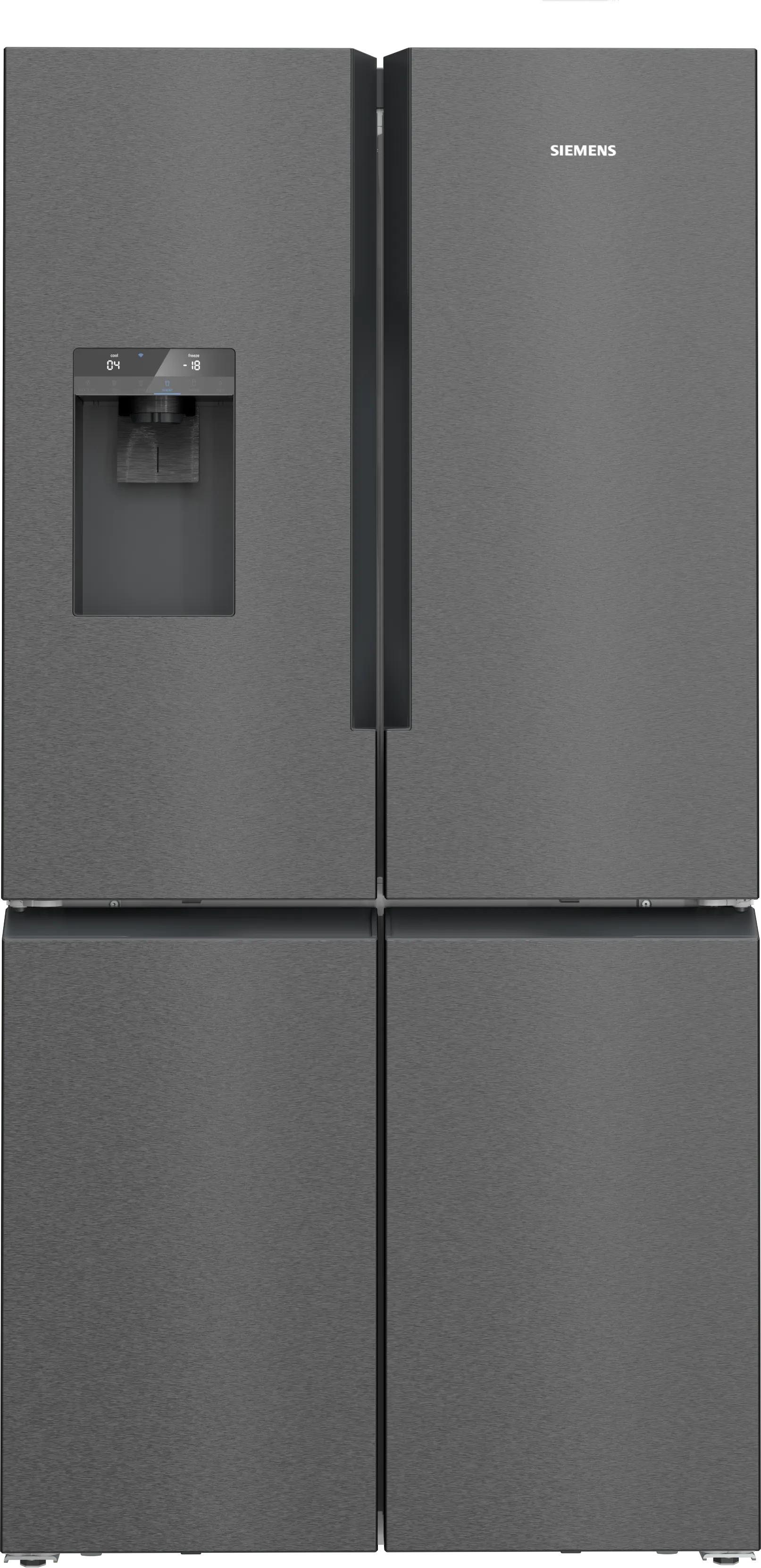 iQ500 French Door chladnička s mrazničkou dole 183 x 90.5 cm černý nerez 