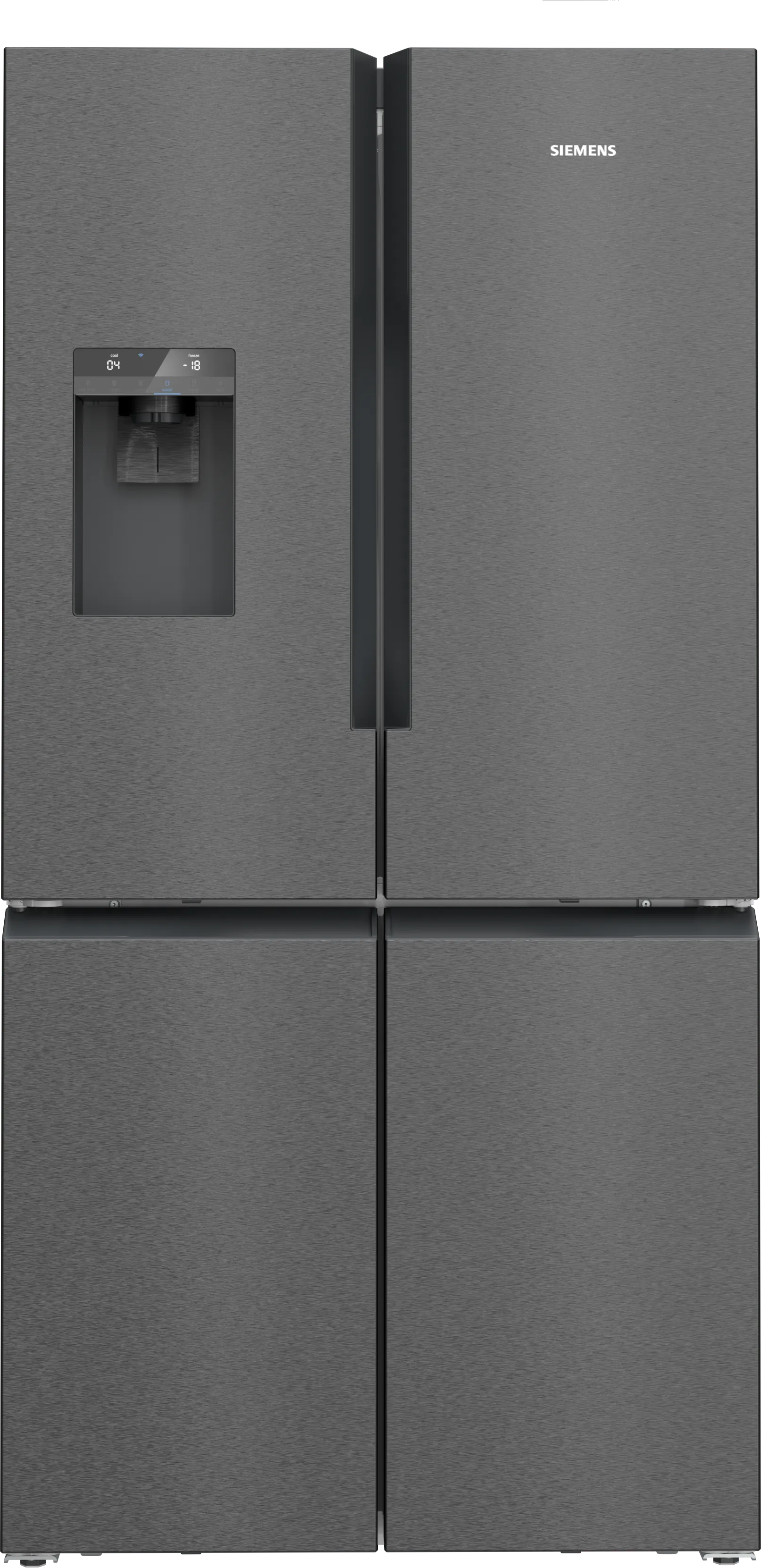 iQ700 Americká chladnička s mrazničkou dole 183 x 90.5 cm černý nerez 