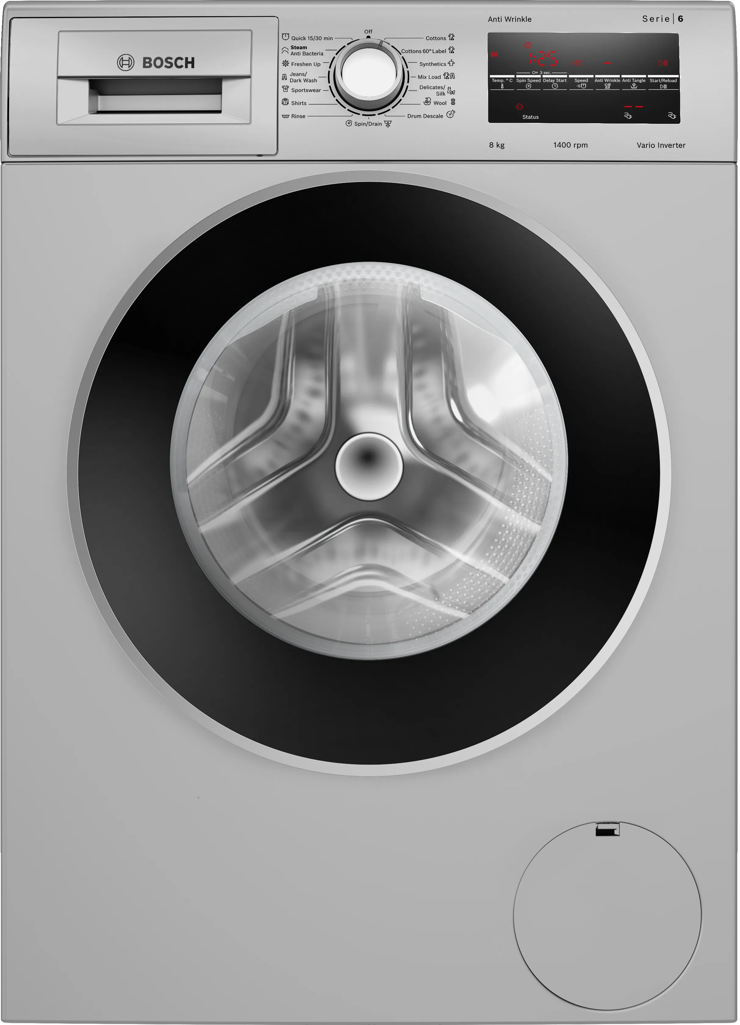 Series 6 washing machine, front loader 8 kg 1400 rpm