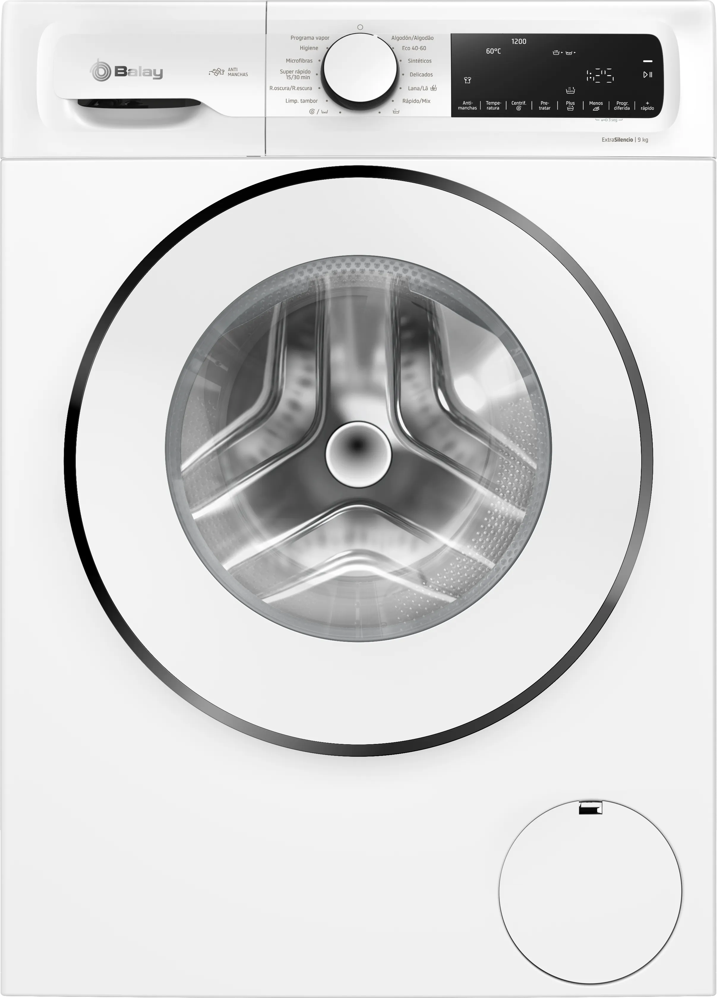 Lavadora con Programa Plancha 9 kg máx. 1200 rpm, Blanco