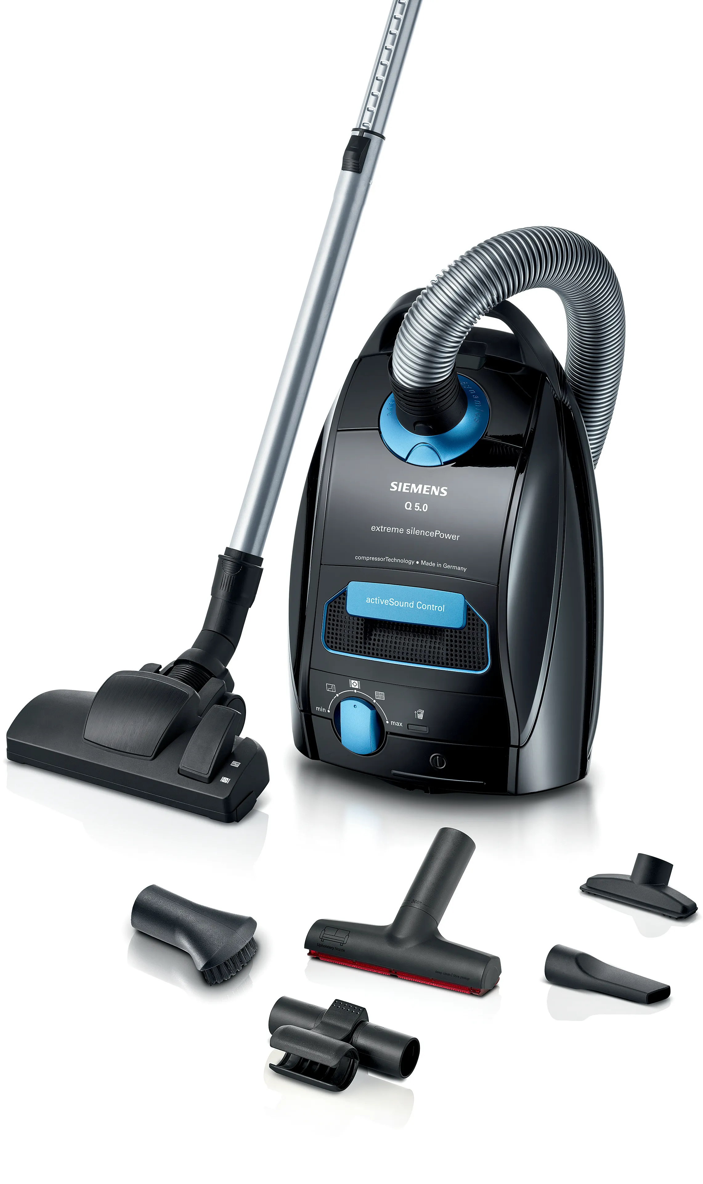 Staubsauger mit Beutel Q5.0 extreme silencePower Schwarz