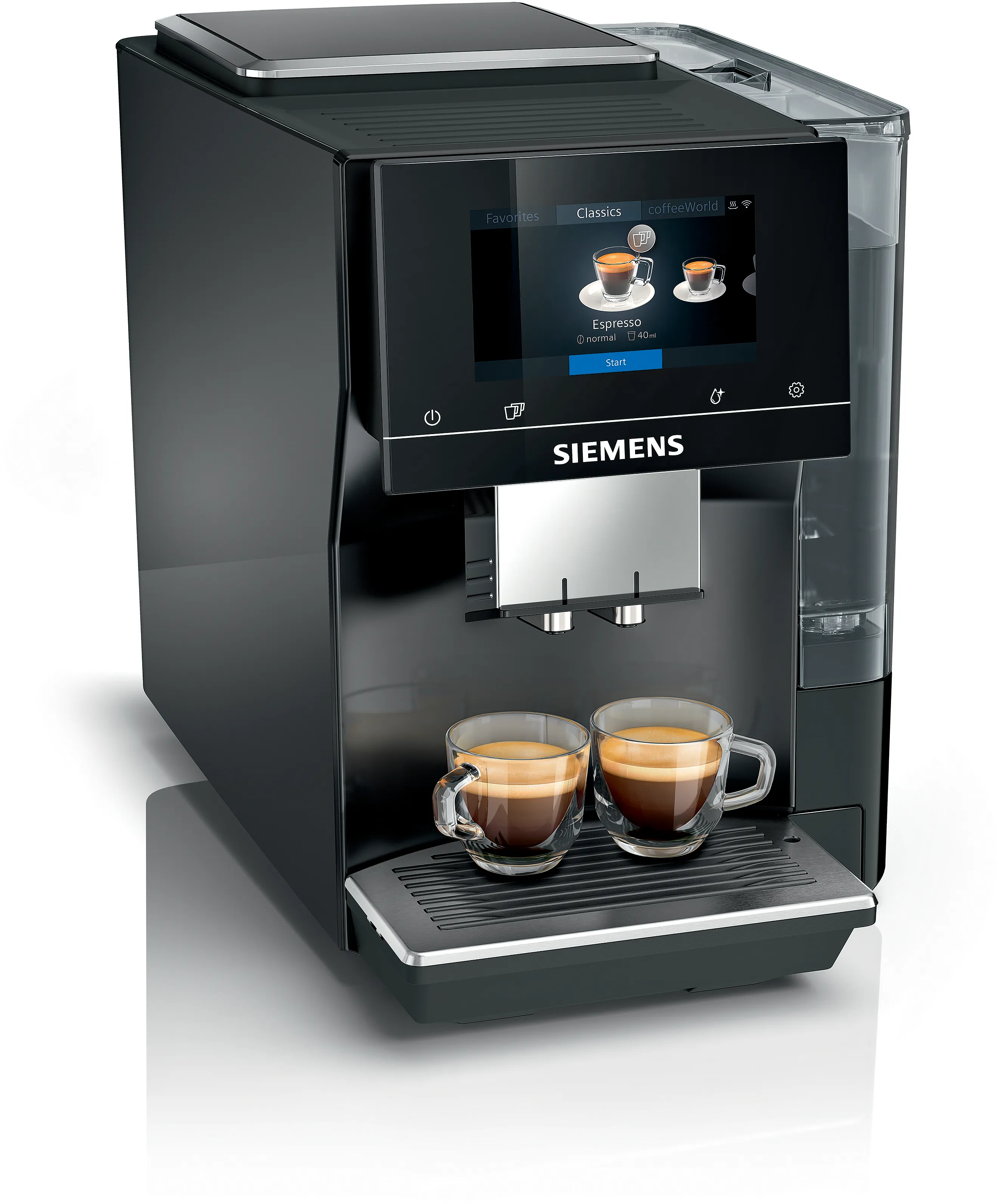 Automatisk kaffemaskin EQ700 classic Pianosvart, Avtakbar vanntank 