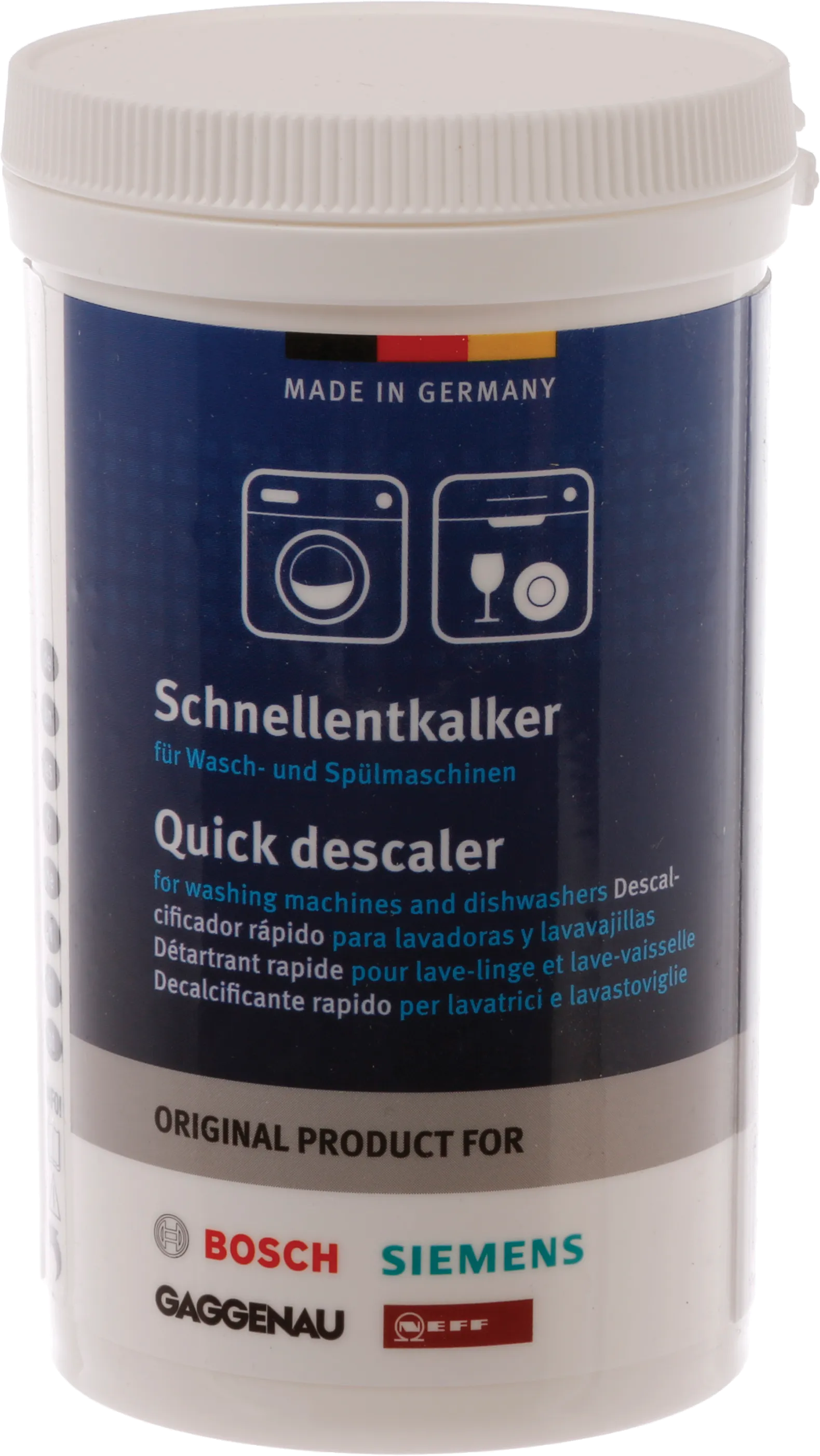 Quick descaler for washing machines and dishwashers 
