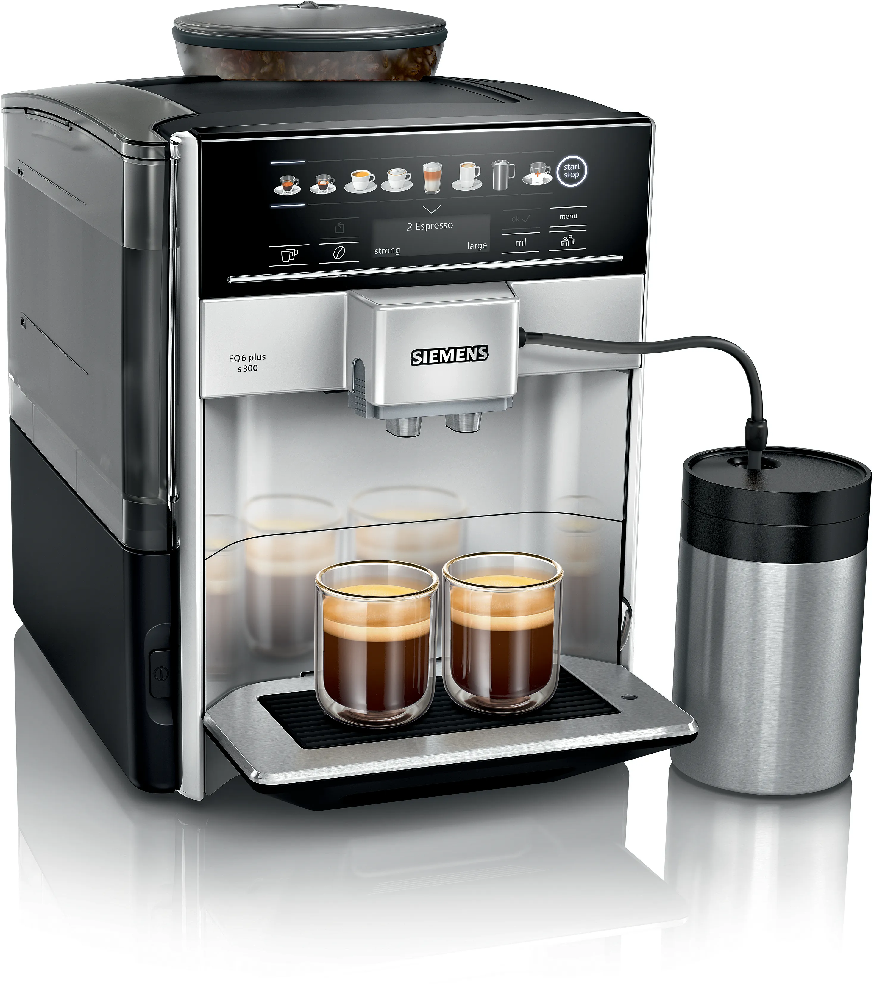 Fully automatic coffee machine EQ6 plus s300 Silver 