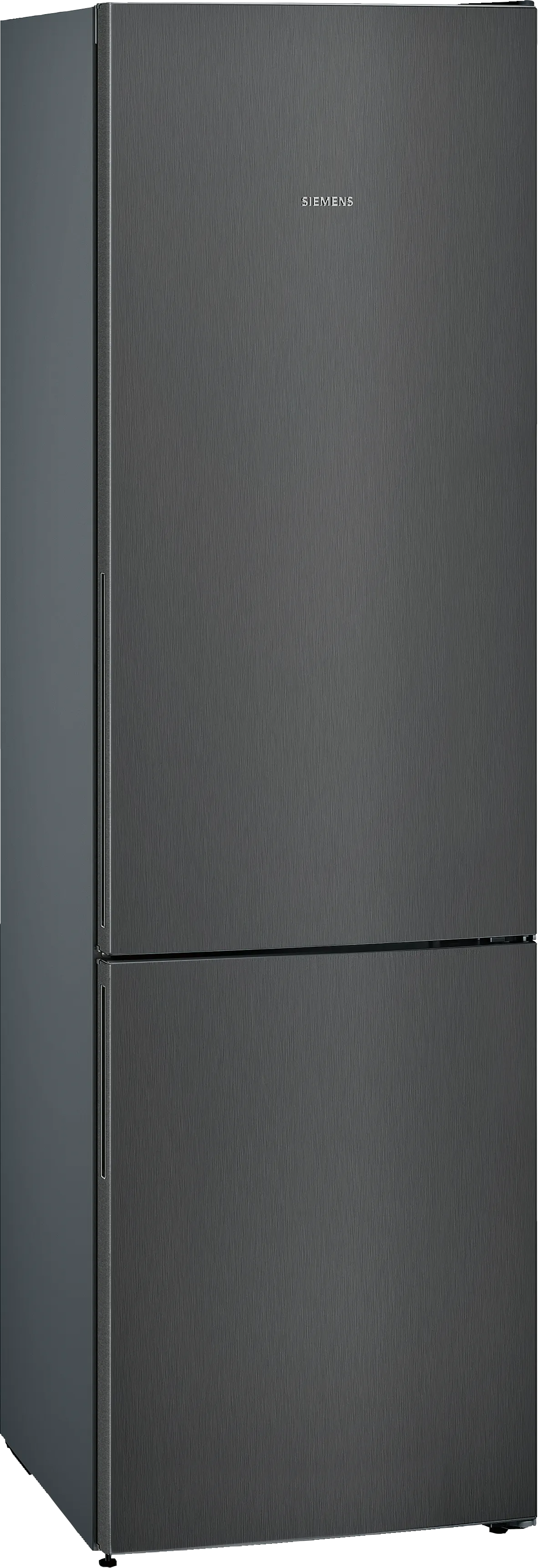iQ500 Freistehende Kühl-Gefrier-Kombination mit Gefrierbereich unten 201 x 60 cm Gebürsteter schwarzer Stahl mit Anti-Fingerprint