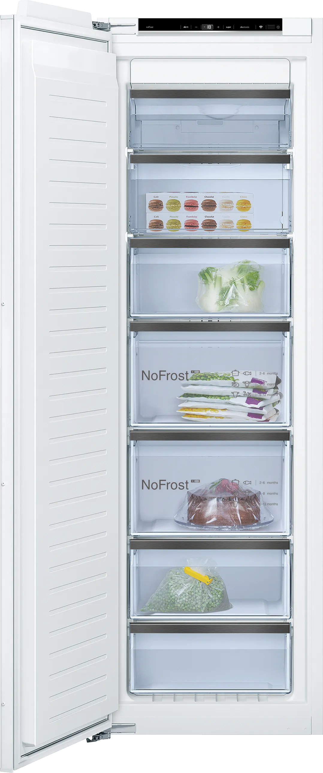 Series 8 built-in freezer 177.2 x 55.8 cm soft close flat hinge