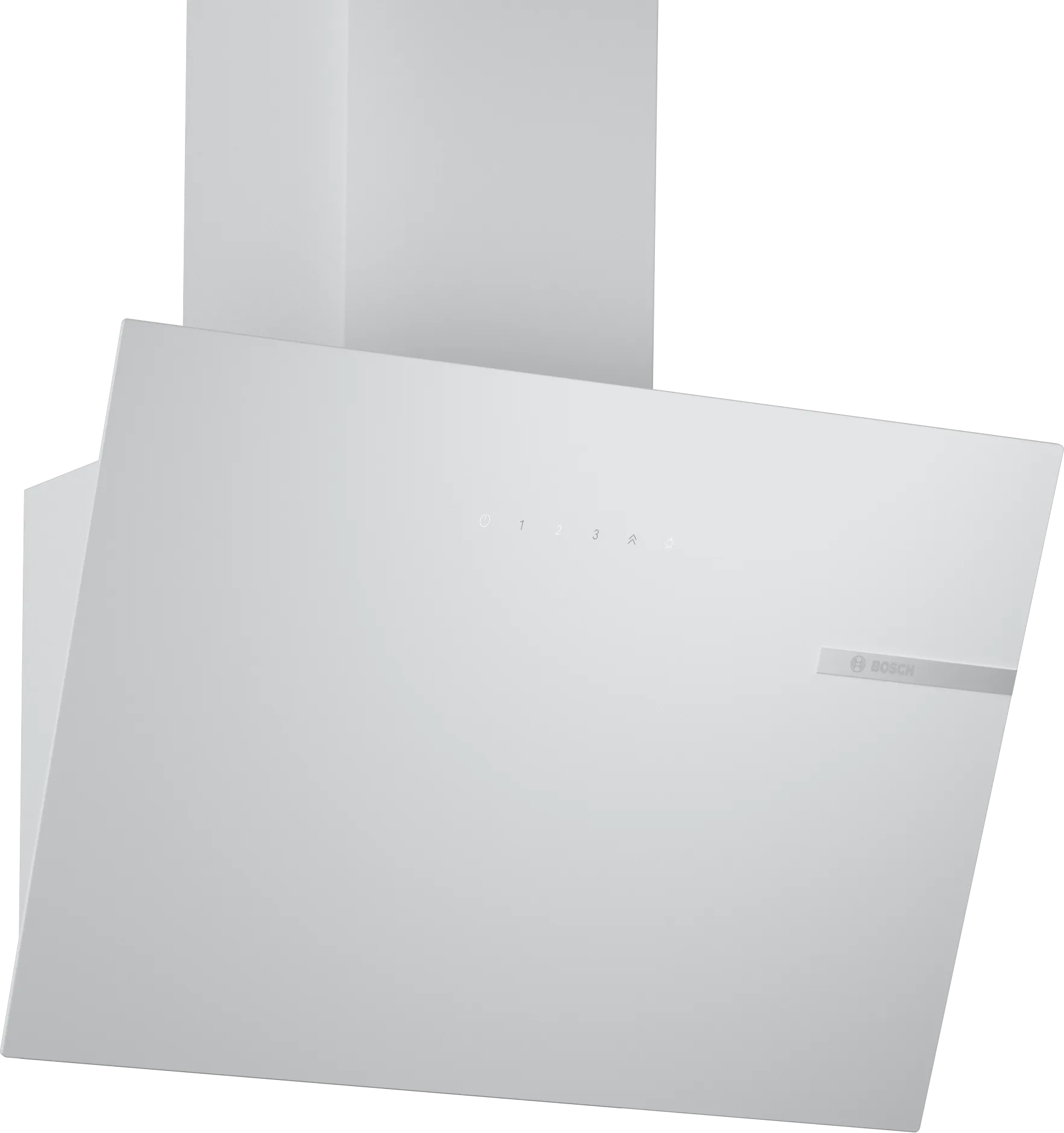 Серия 2 Стенен аспиратор 60 cm прозрачно стъкло, бял печат 