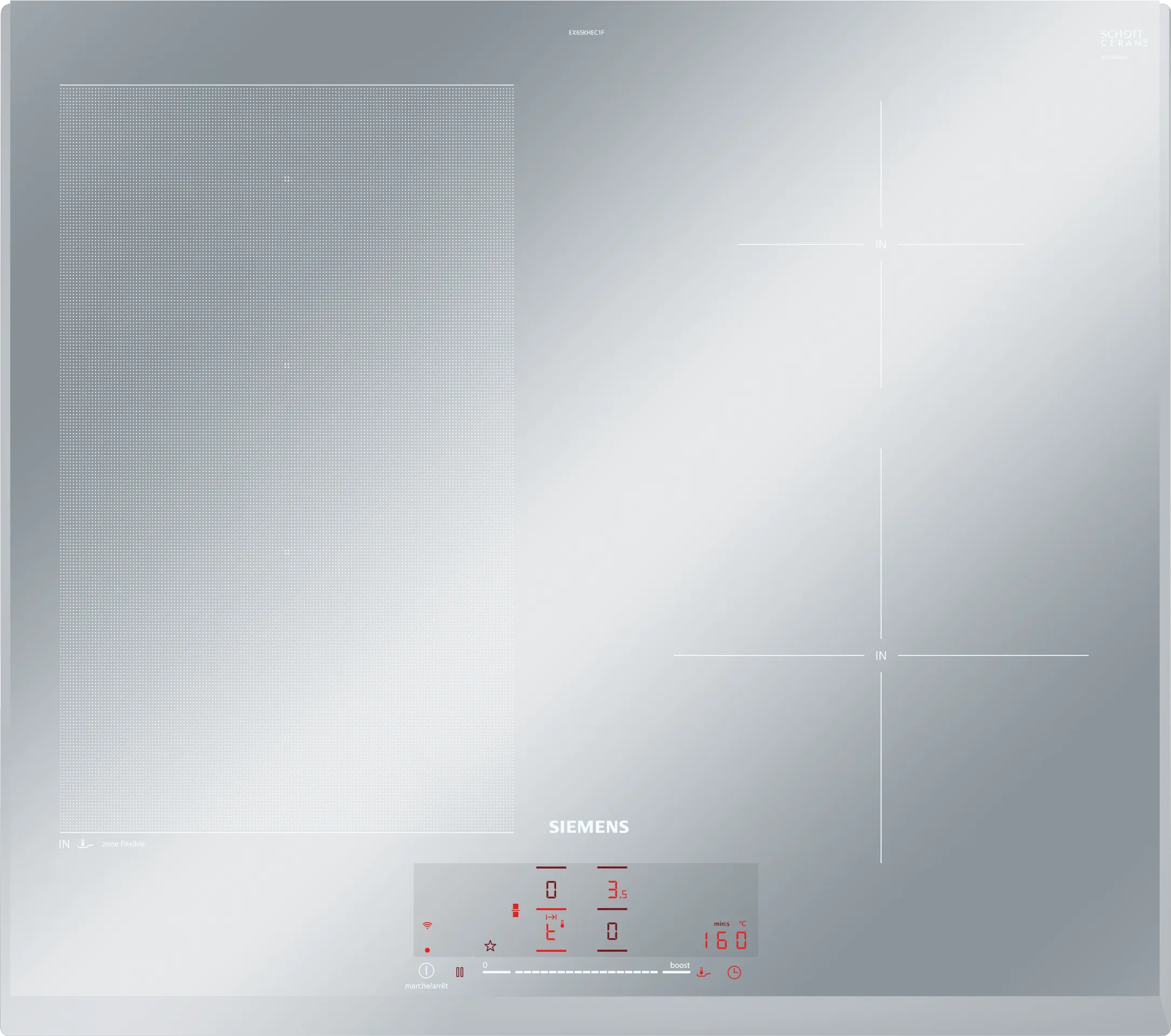 iQ700 Table à induction 60 cm Inox, sans cadre