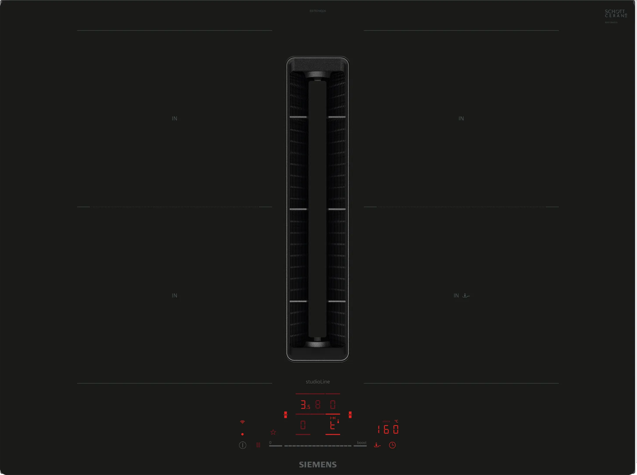 iQ500 Kochfeld mit Dunstabzug (Induktion) 70 cm flächenbündig (integriert) 