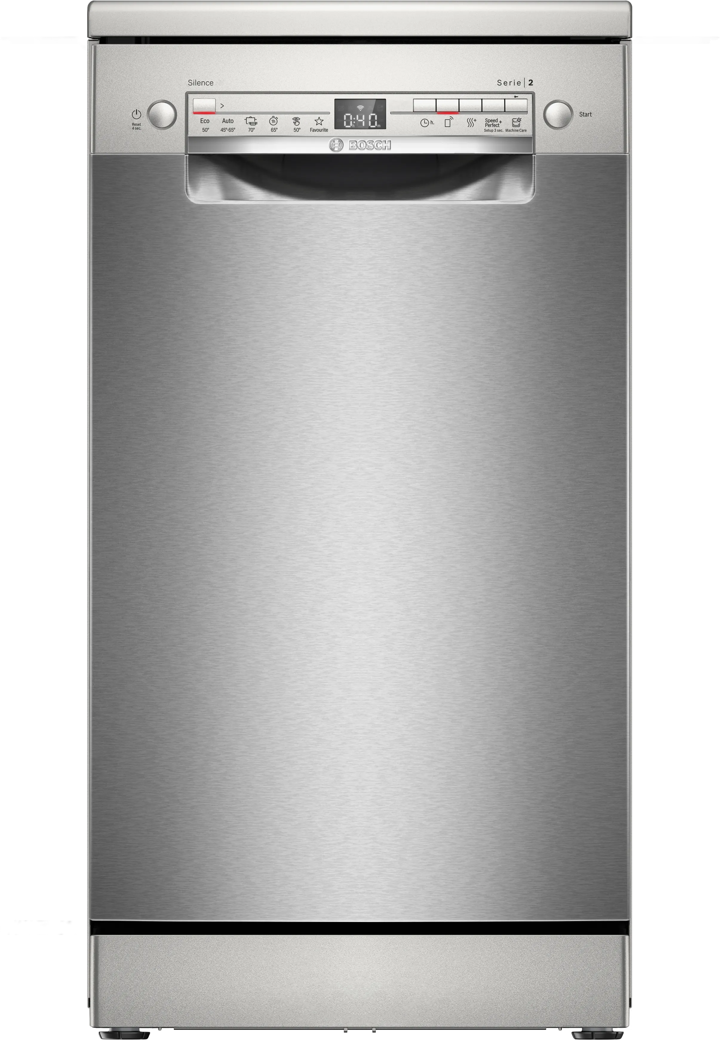Sērija 2 Brīvstāvoša trauku mazgājamā mašīna 45 cm Šlifuotas plienas, atsparus pirštų atspaudams 