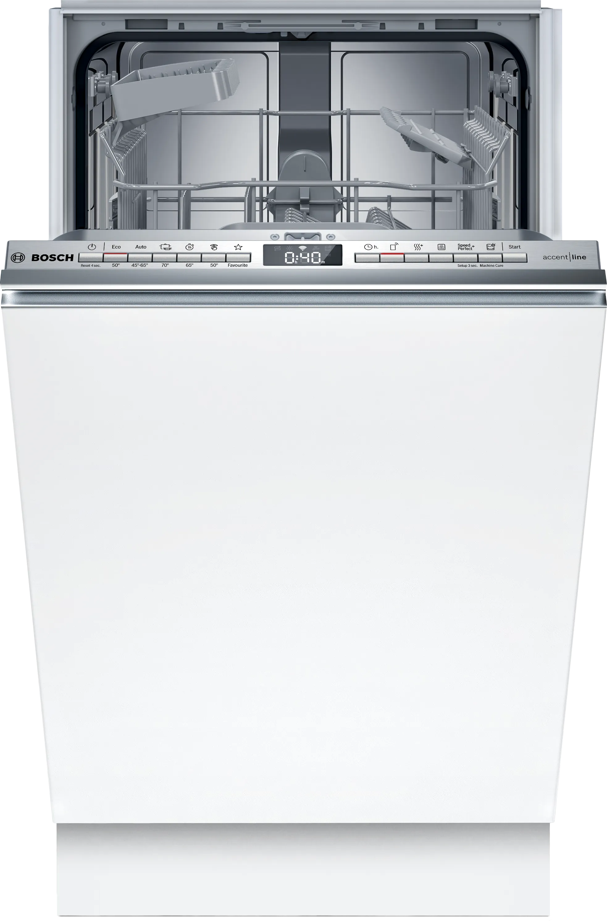 Series 4 fully-integrated dishwasher 45 cm Variable hinge for special installation situations 