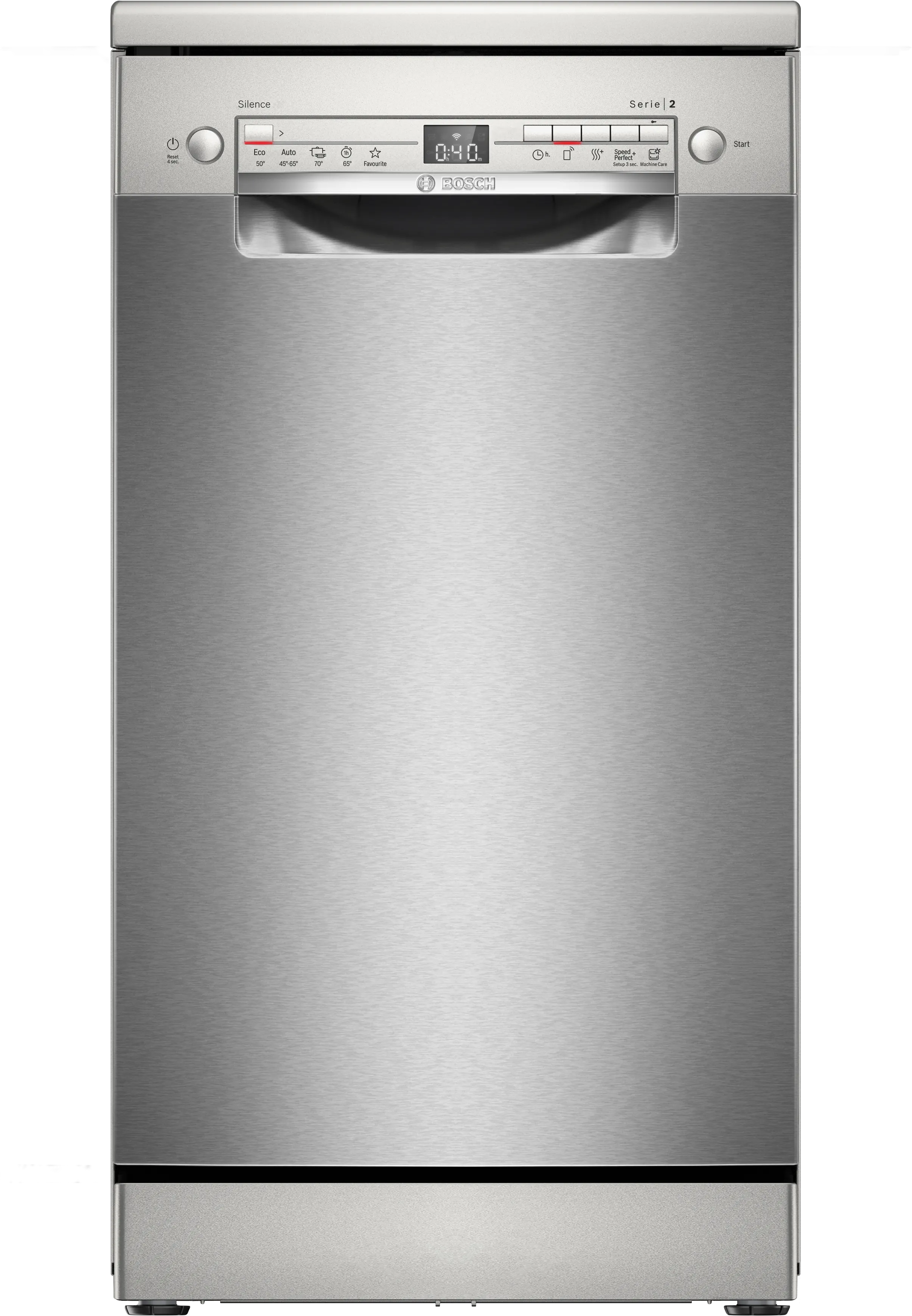 Series 2 free-standing dishwasher 45 cm silver inox 