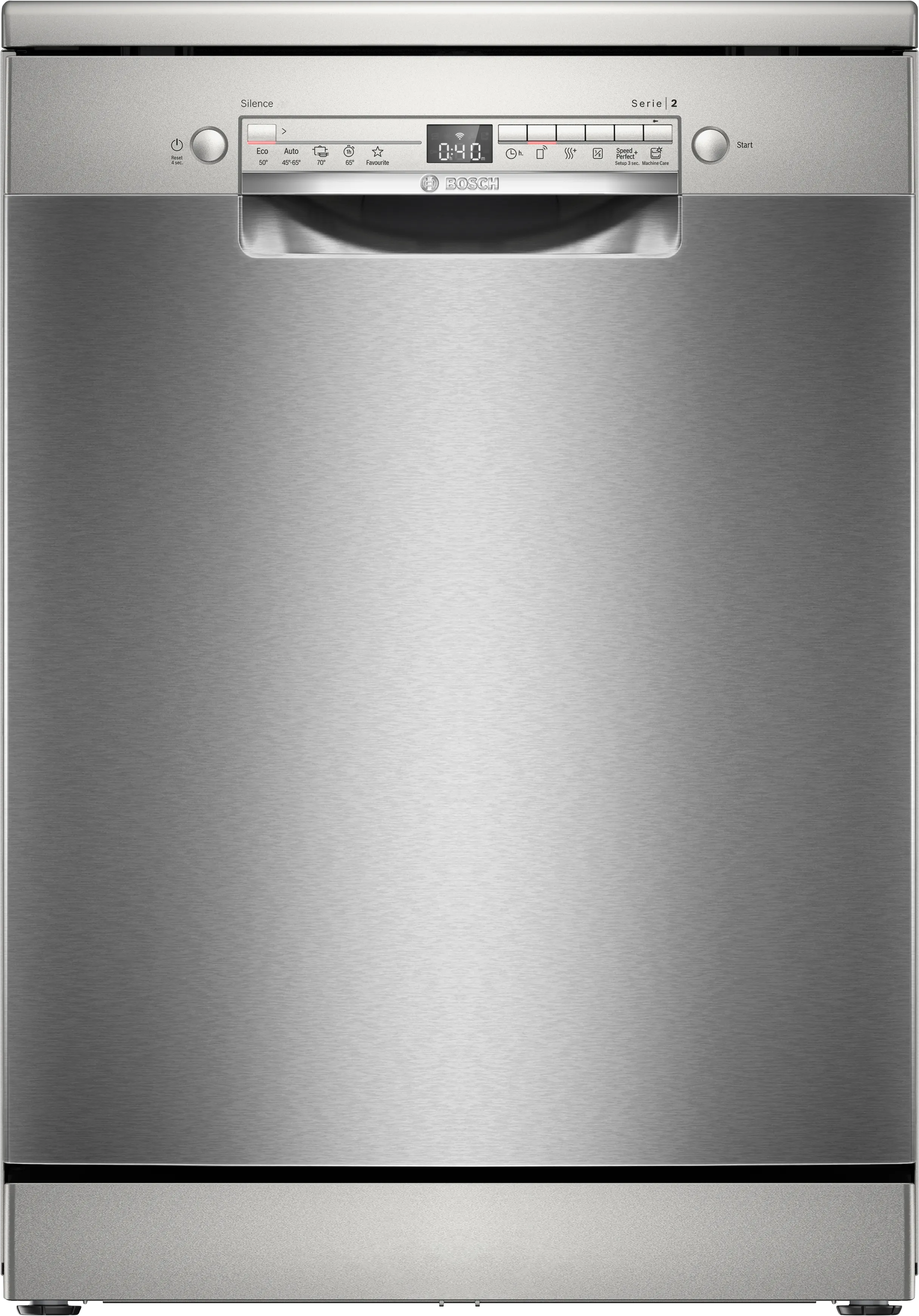 Series 2 free-standing dishwasher 60 cm silver inox 