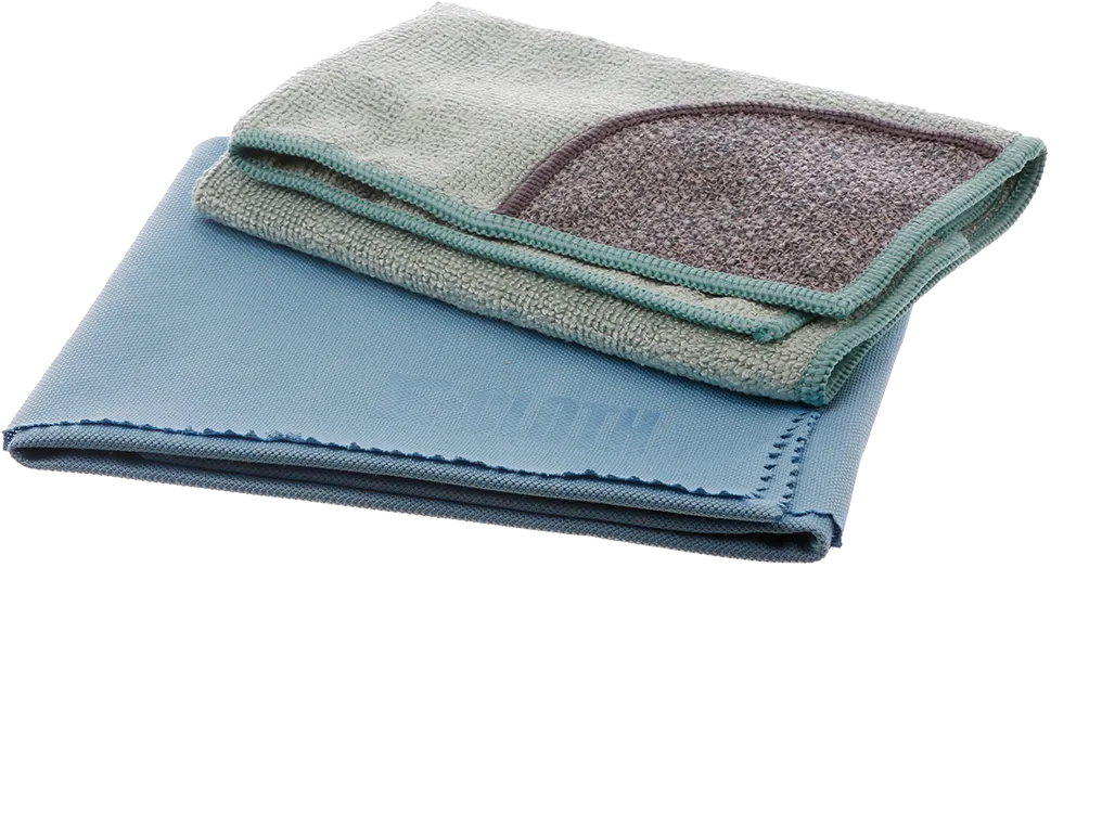 Microfiber E-Cloth set for stainless steel and glass 