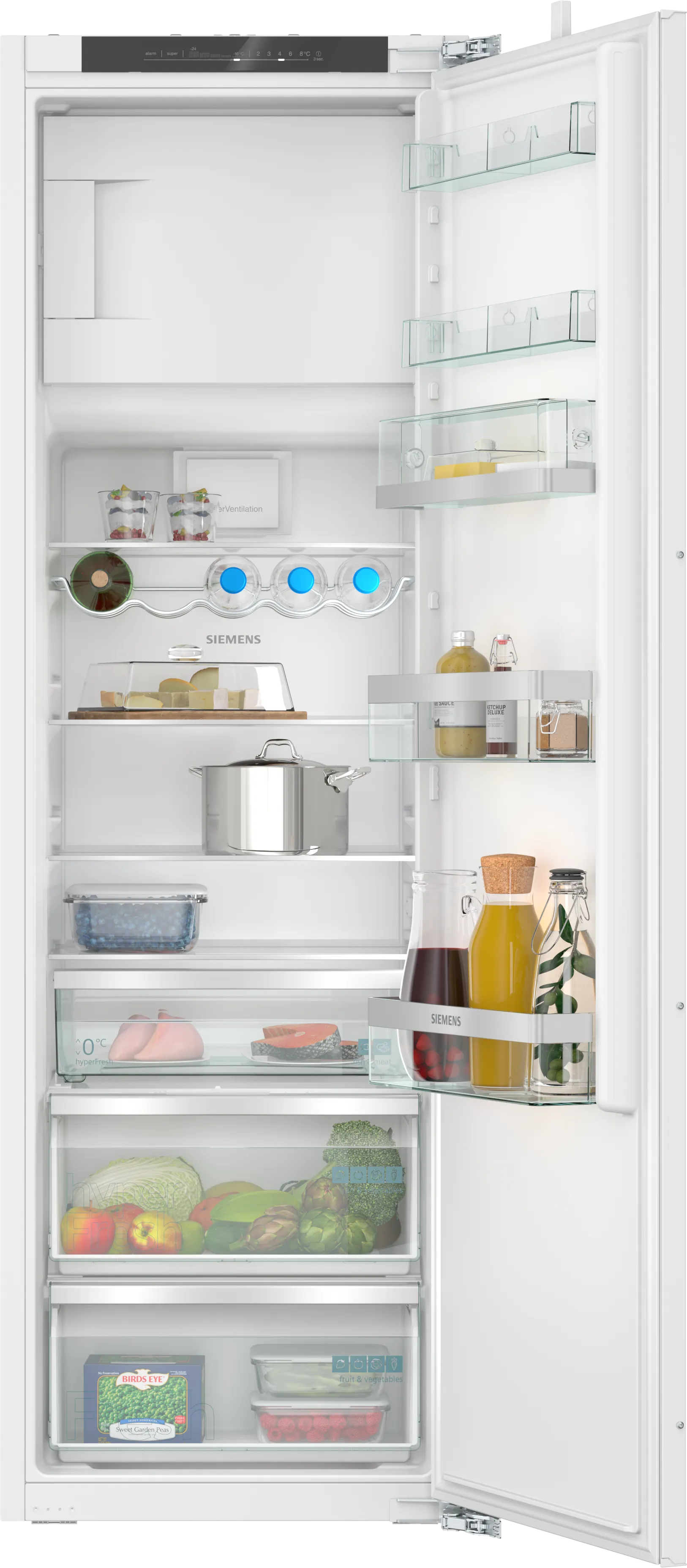 iQ500 Réfrigérateur intégrable avec compartiment de congélation 177.5 x 56 cm Charnières plates SoftClose 