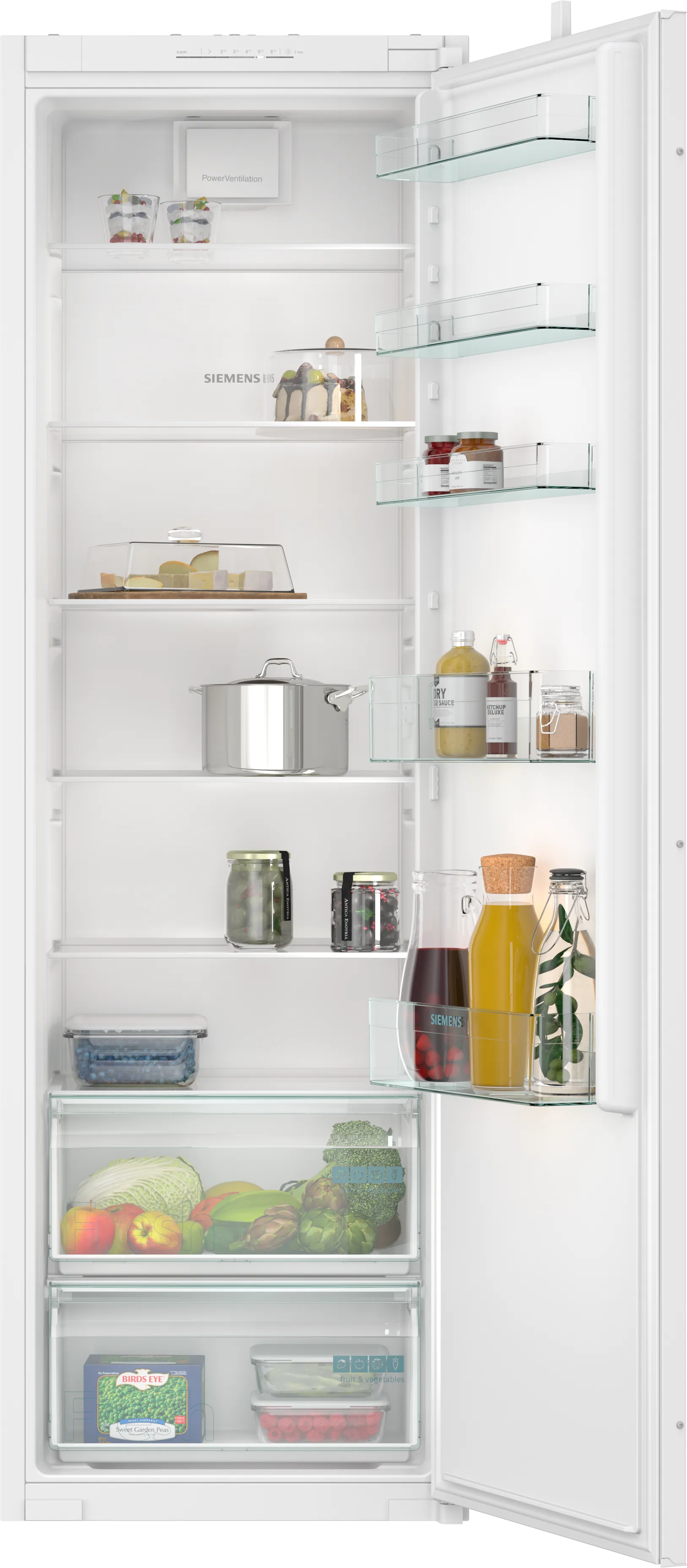 iQ100 Built-in fridge 177.5 x 56 cm sliding hinge 