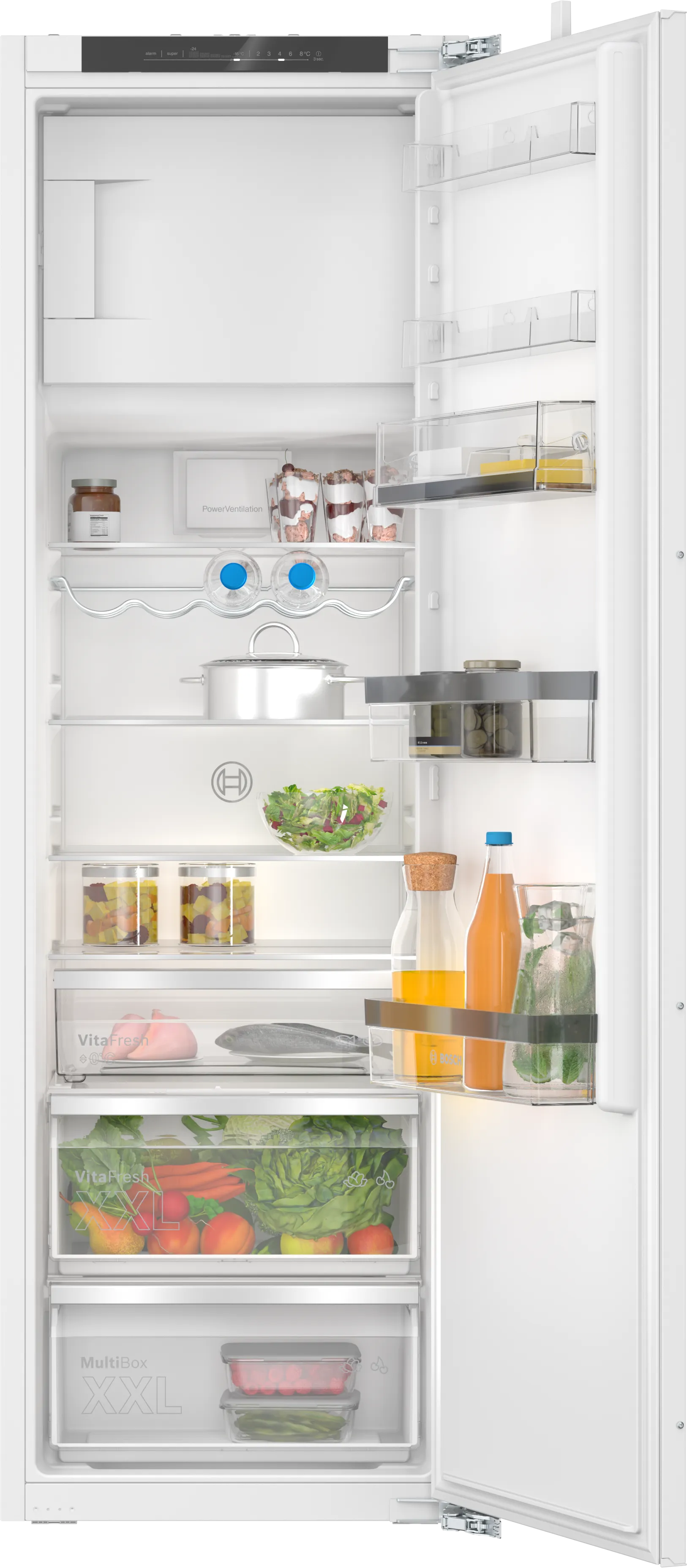 Serie 6 Integrert kjøleskap med frysedel 177.5 x 56 cm soft close flathengsel 
