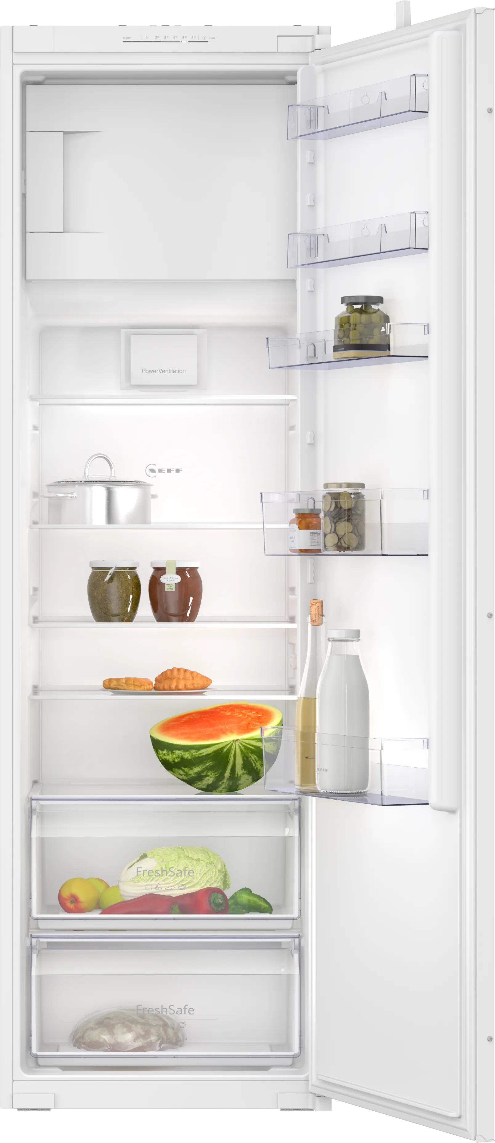 N 30 built-in fridge with freezer section 177.5 x 56 cm sliding hinge 