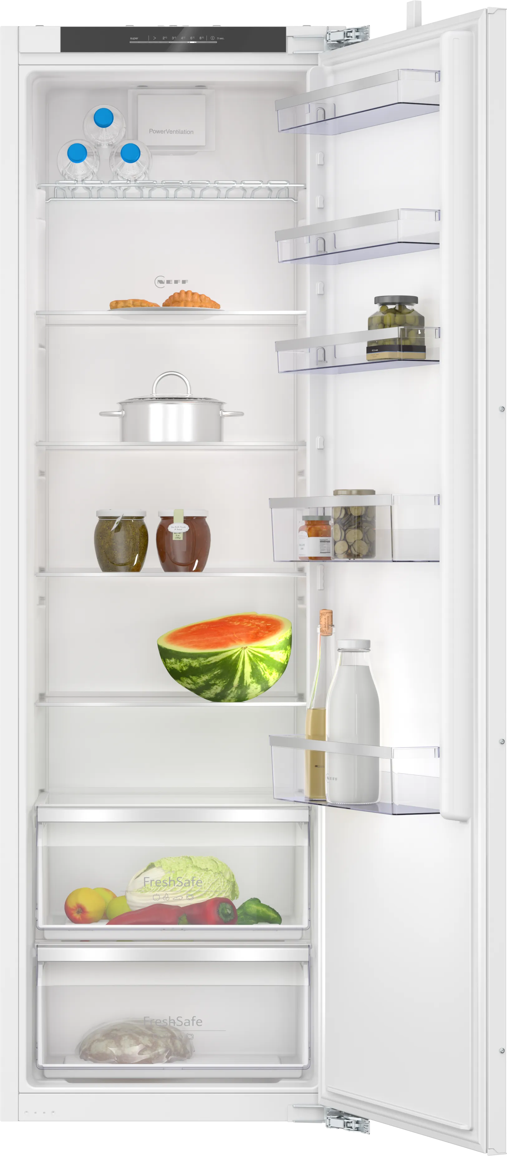 N 50 built-in fridge 177.5 x 56 cm flat hinge 