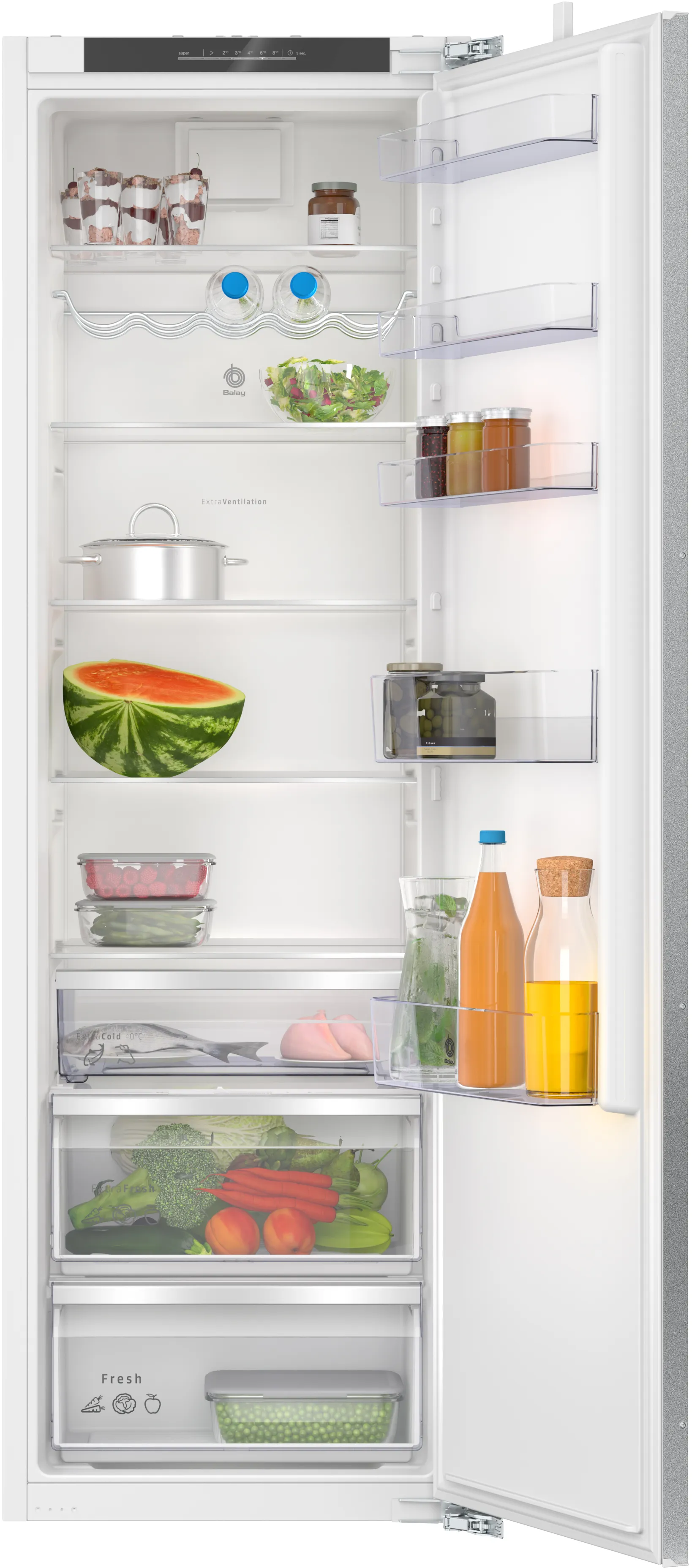 Frigorífico 1 puerta integrable 177.2 x 55.8 cm Cierre SoftClose con puerta fija