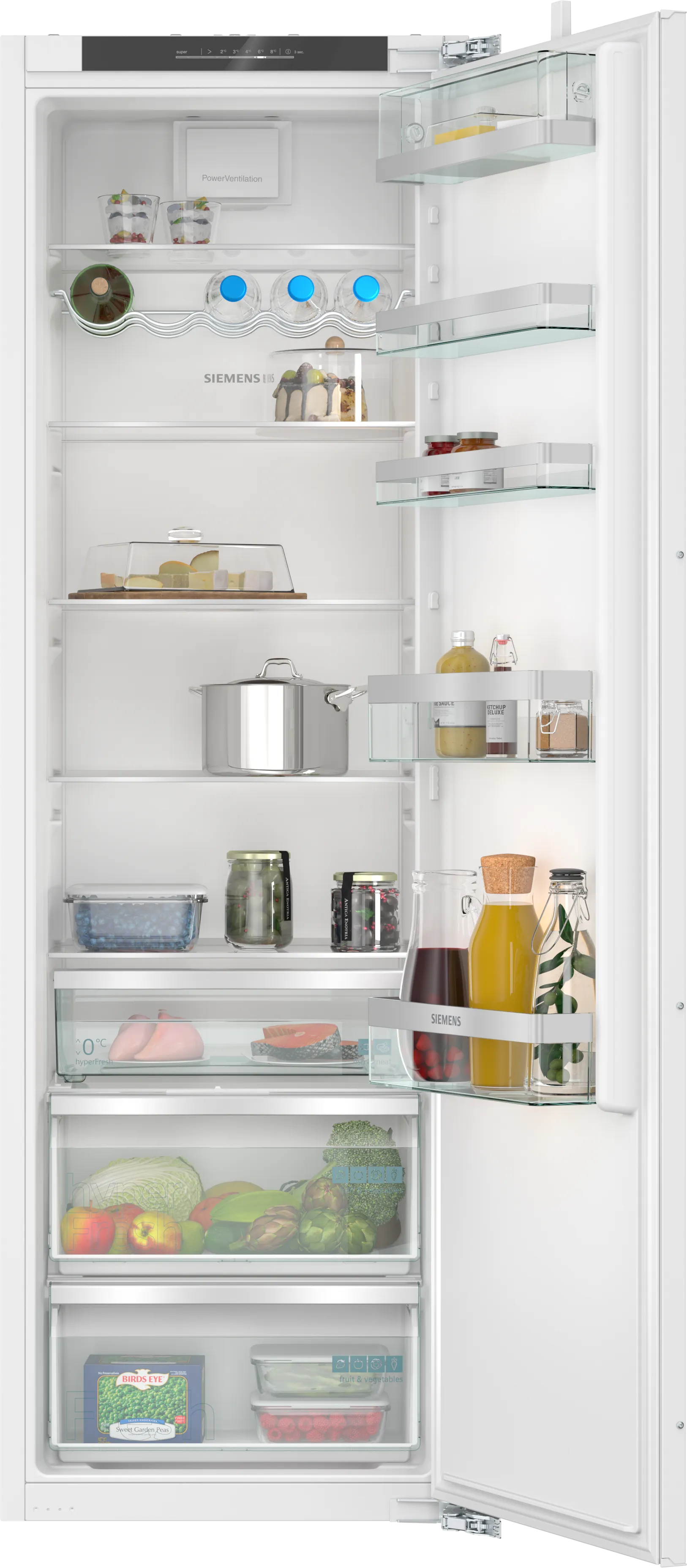 iQ500 Built-in fridge 177.5 x 56 cm soft close flat hinge 