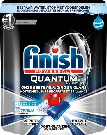 FINISH CAPS POWERBALL QUANTUM ULTIMATE 60szt NL - KAPSUŁKI DO ZMYWARKI 