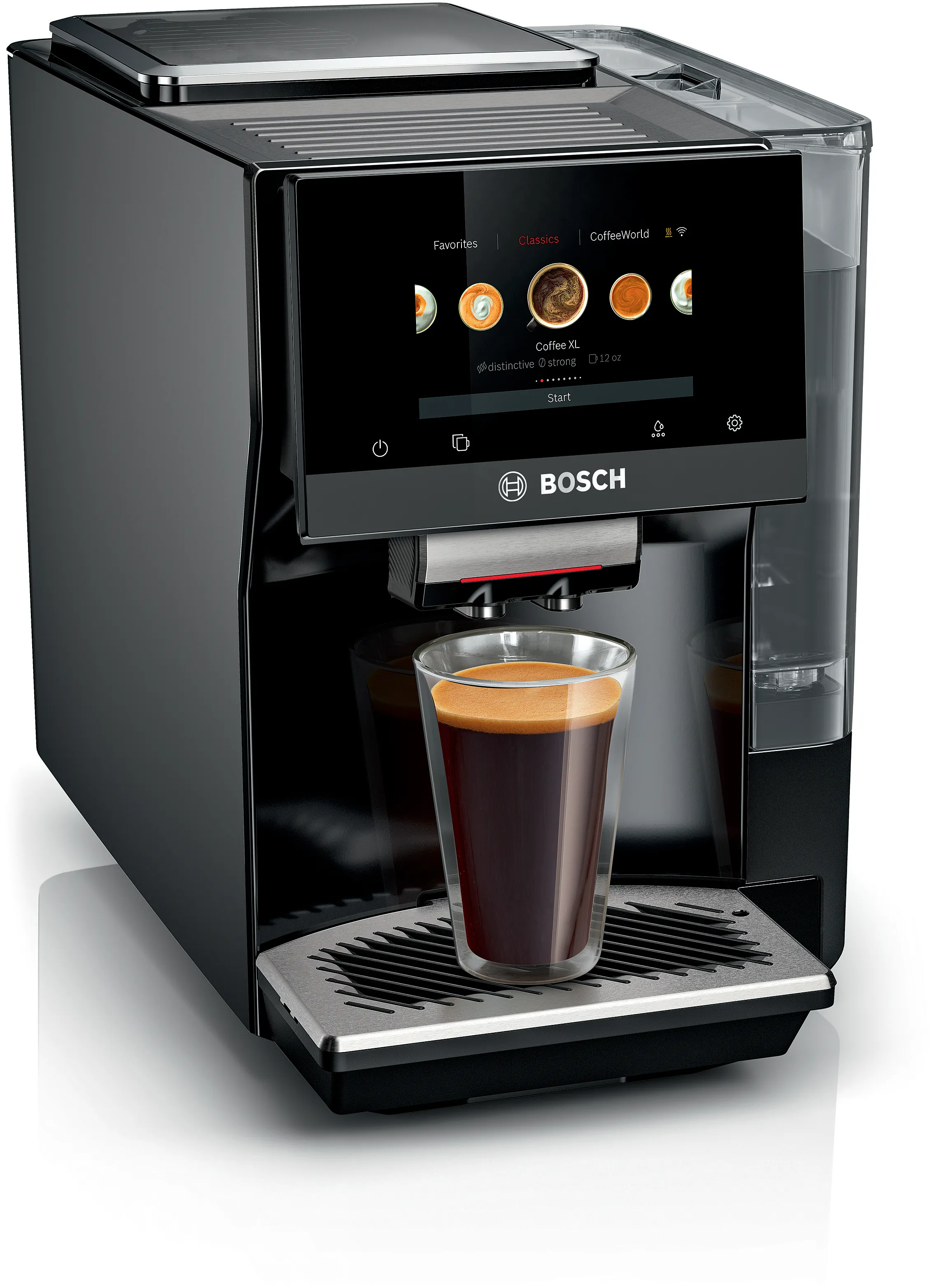 Fully Automatic Espresso Machine VeroCafe Piano Black, Removable Water Tank 