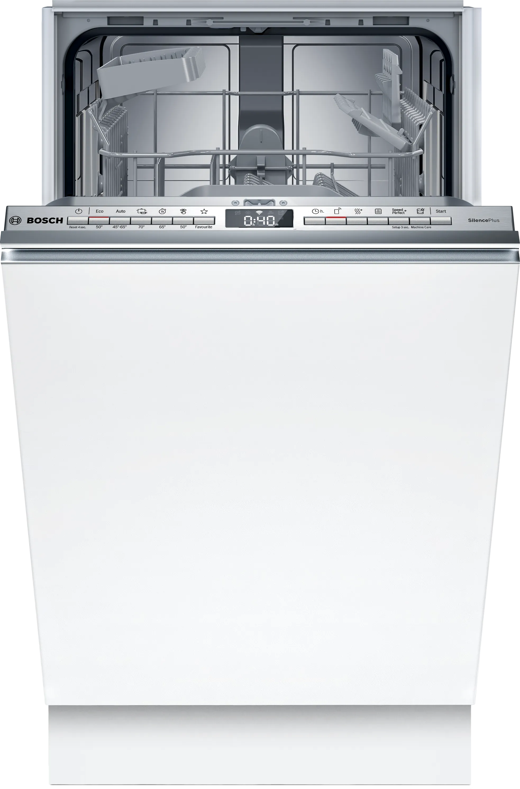 Series 4 fully-integrated dishwasher 45 cm Variable hinge for special installation situations 