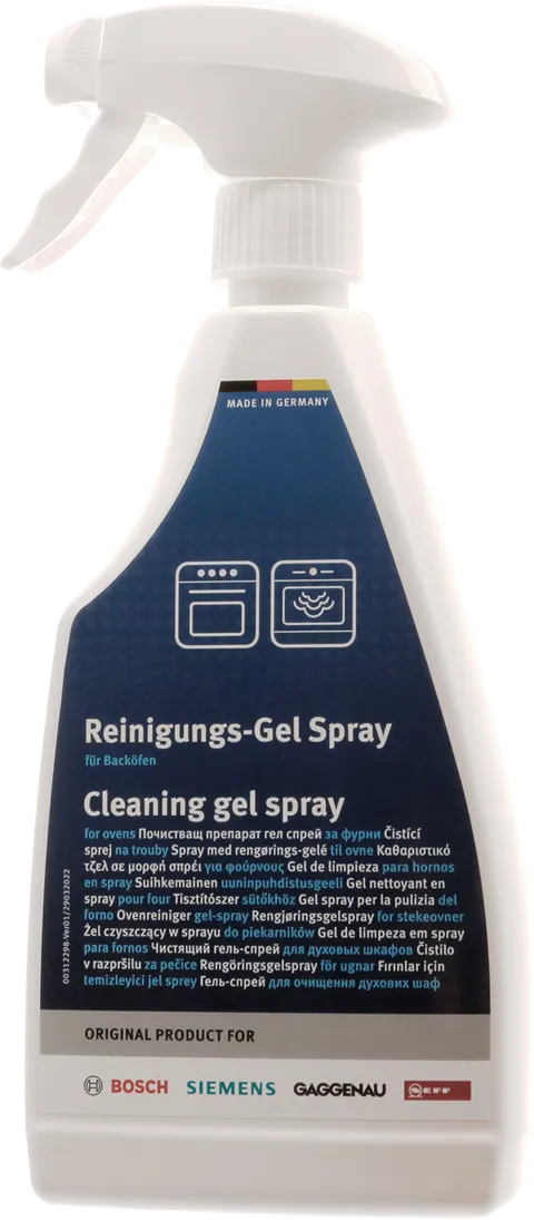 Cleaning gel spray for ovens 