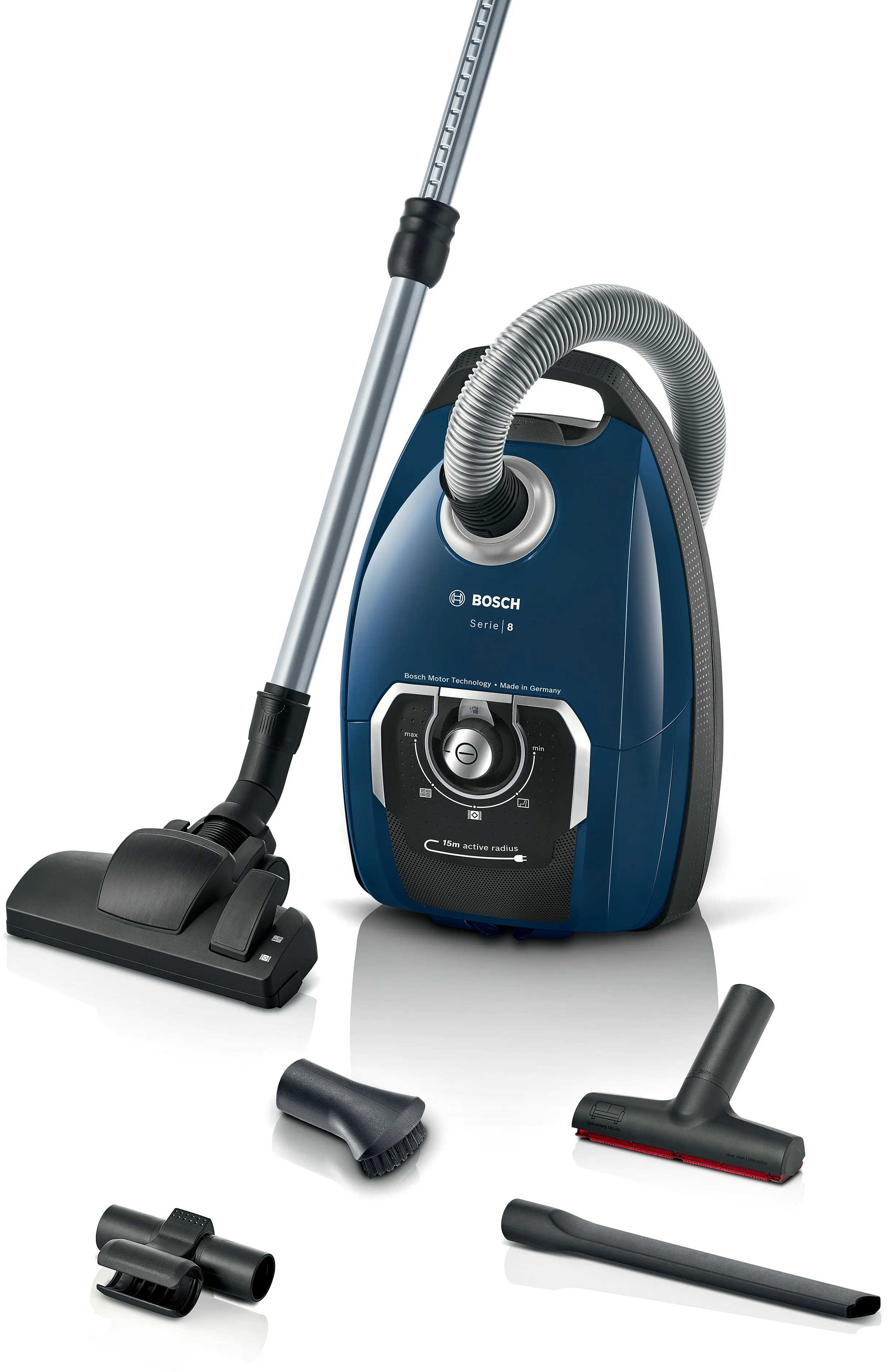 Serie 8 Staubsauger mit Beutel Blau