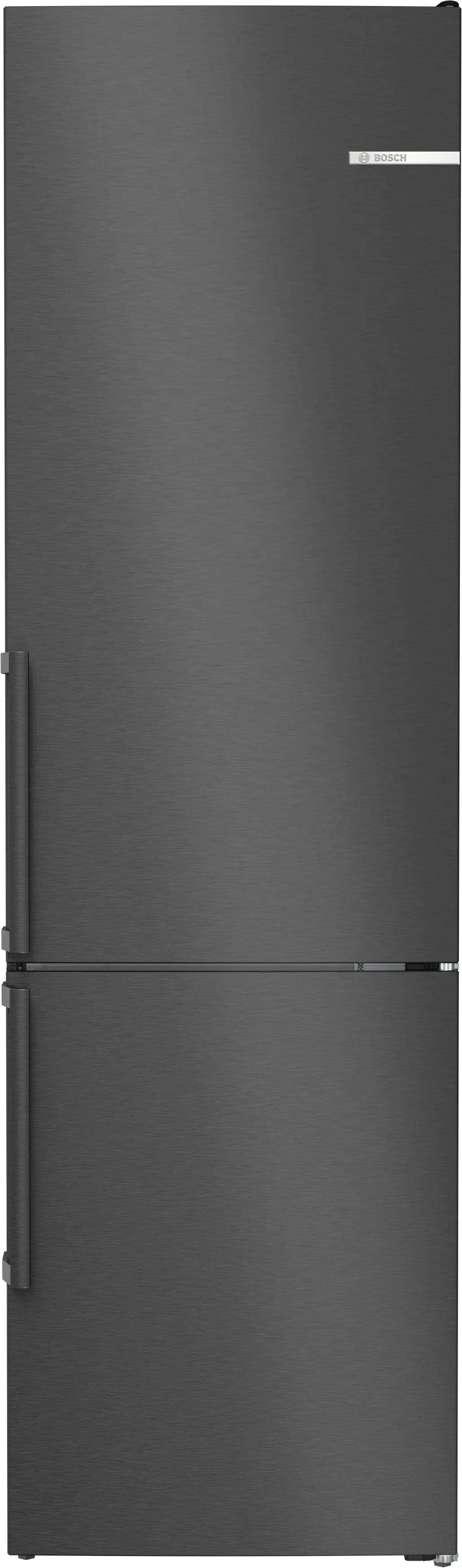 Serie 4 Volně stojící chladnička s mrazákem dole 203 x 60 cm Černý nerez 