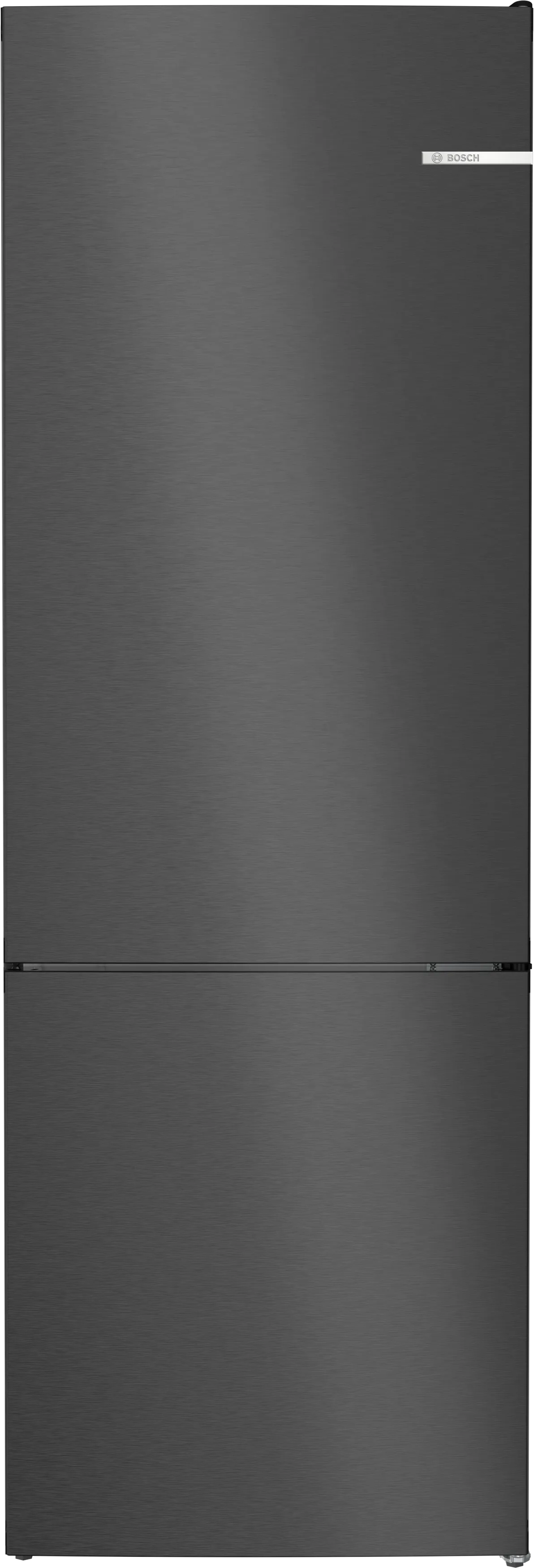 Serie 4 Volně stojící chladnička s mrazákem dole 203 x 70 cm Černý nerez 
