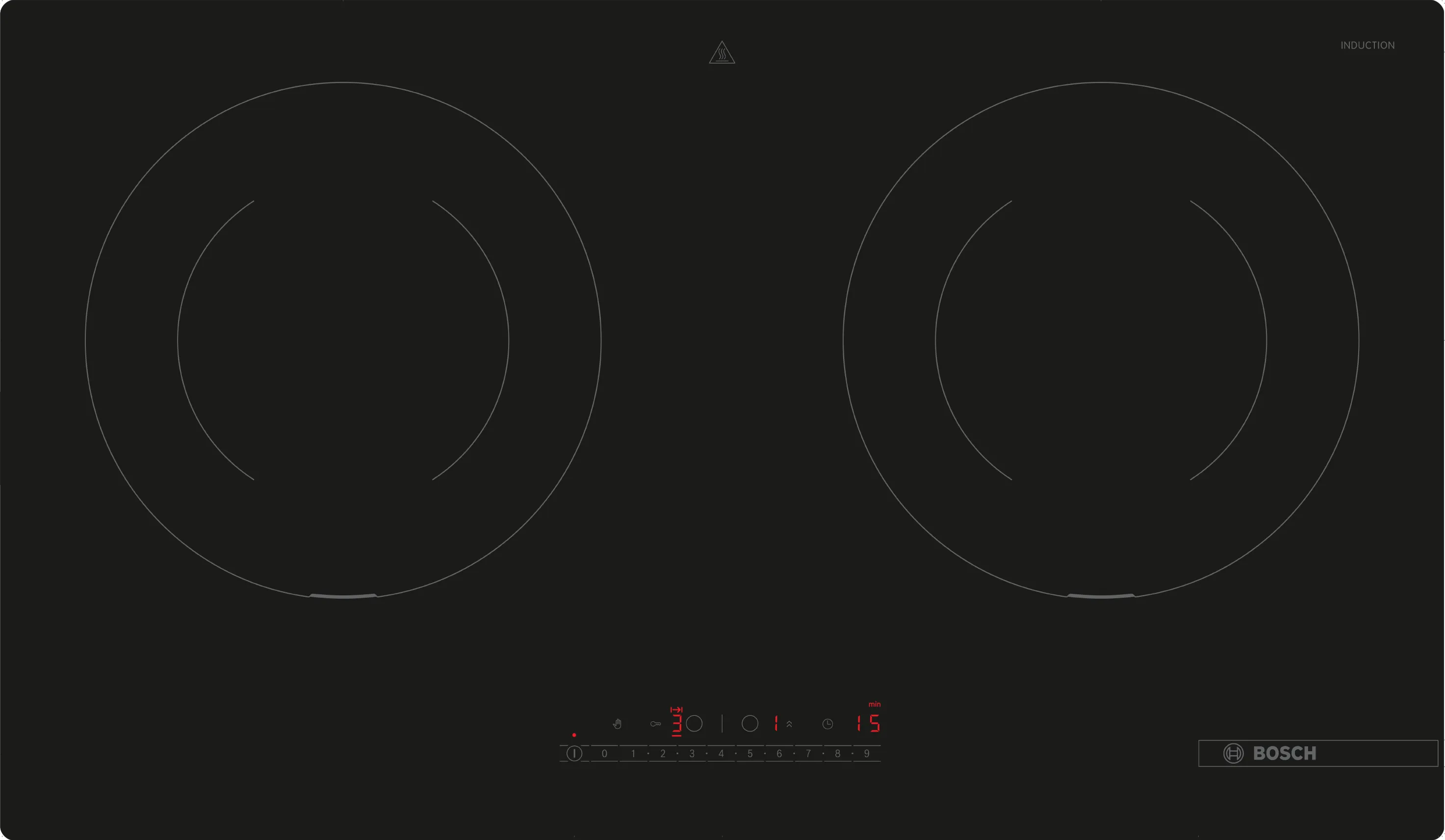 Series 4 induction hob 78 cm Black,  