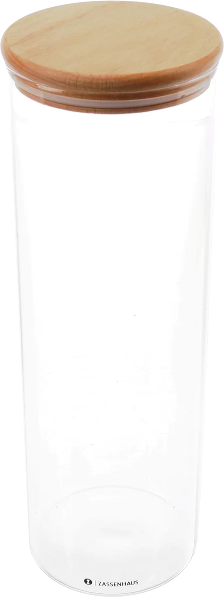 Frischhaltedose Zassenhaus Vorratsglas mit Holzdeckel 2000 ml