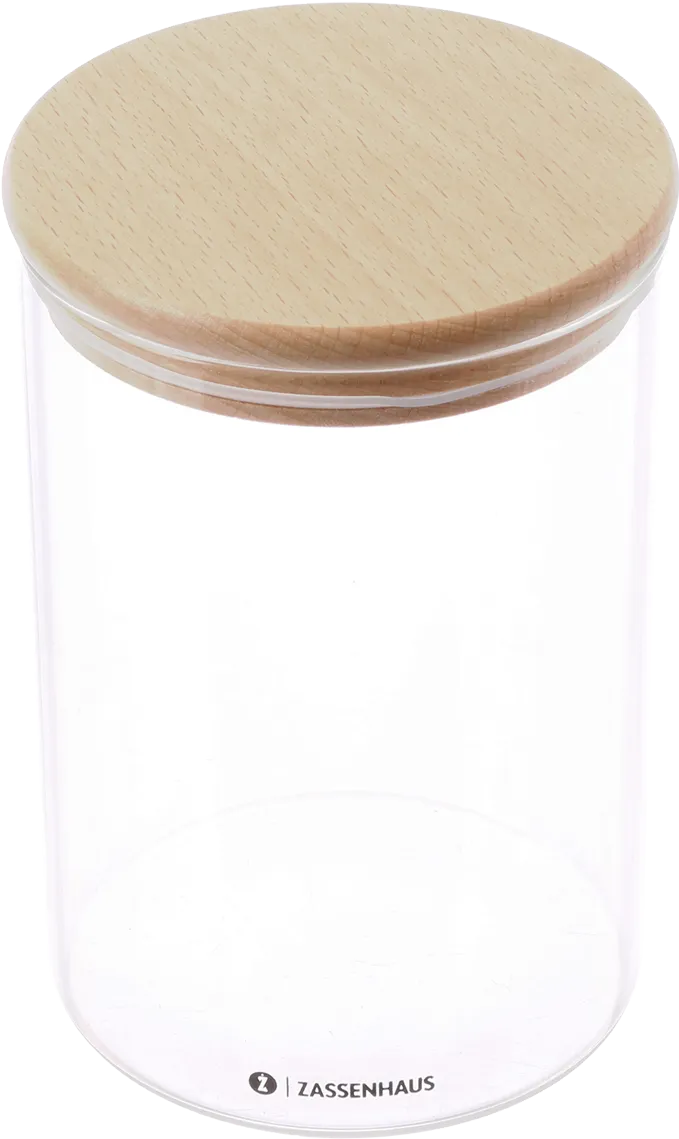 Frischhaltedose Zassenhaus Vorratsglas mit Holzdeckel 850 ml