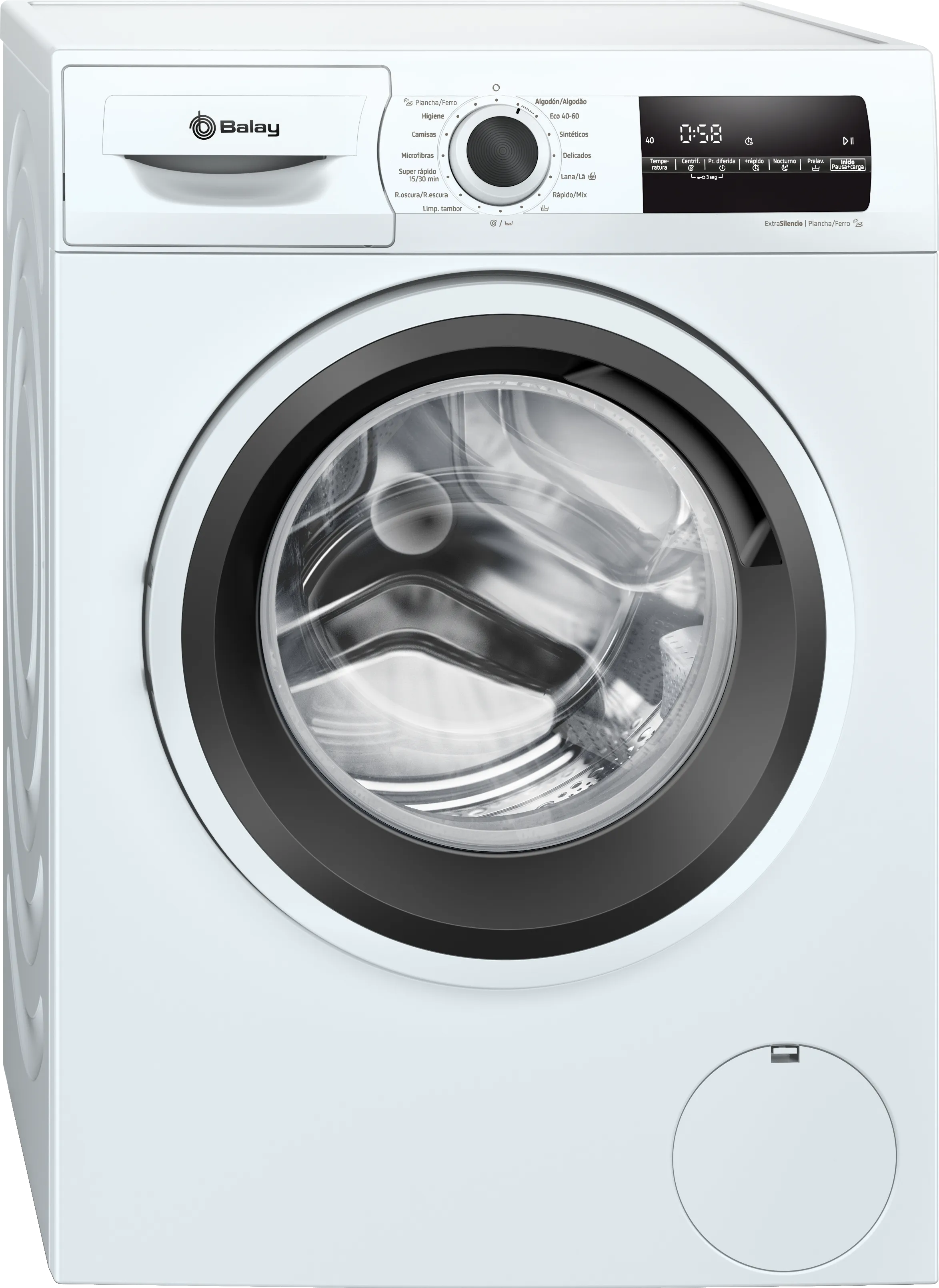 Lavadora con Programa Plancha 8 kg 1400 r.p.m., Blanco