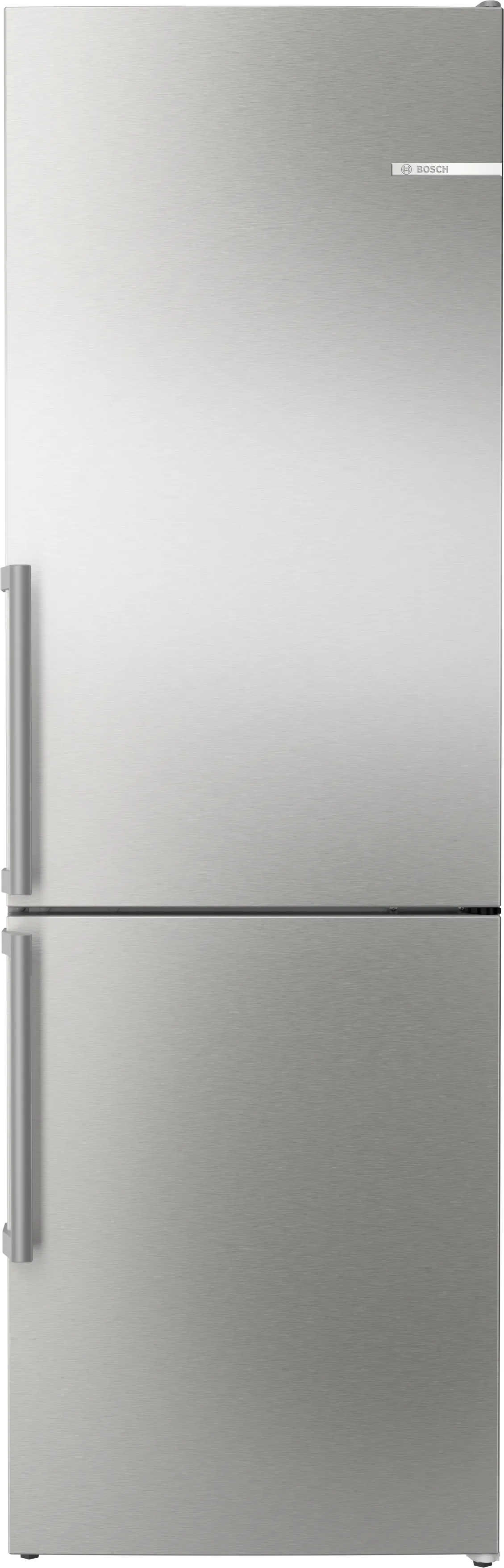 Series 4 free-standing fridge-freezer with freezer at bottom 186 x 60 cm Stainless steel (with anti-fingerprint) 