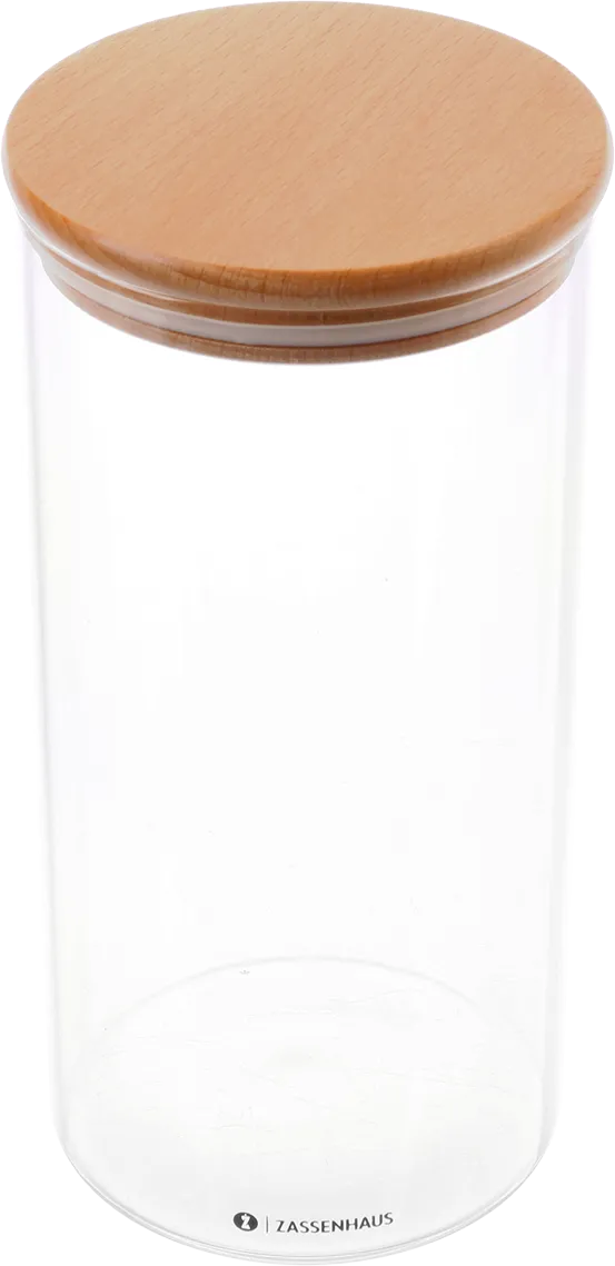 Frischhaltedose Zassenhaus Vorratsglas mit Holzdeckel 1300 ml