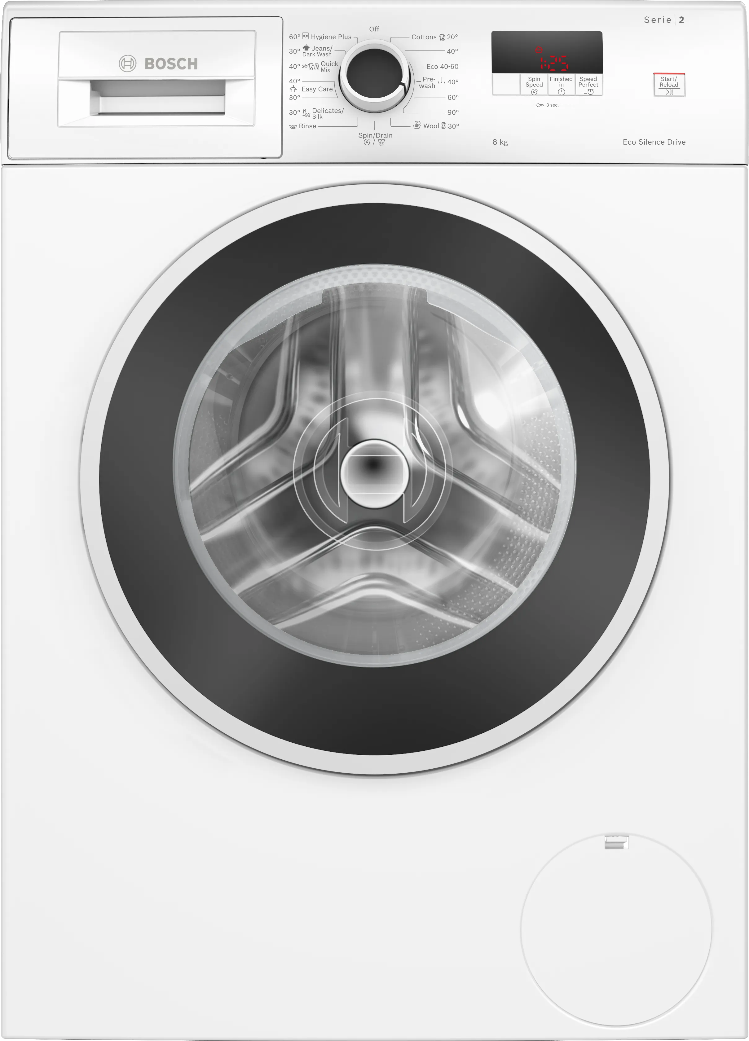 Seria 2 Mașina de spălat rufe cu încarcare frontală 8 kg 1200 rpm 