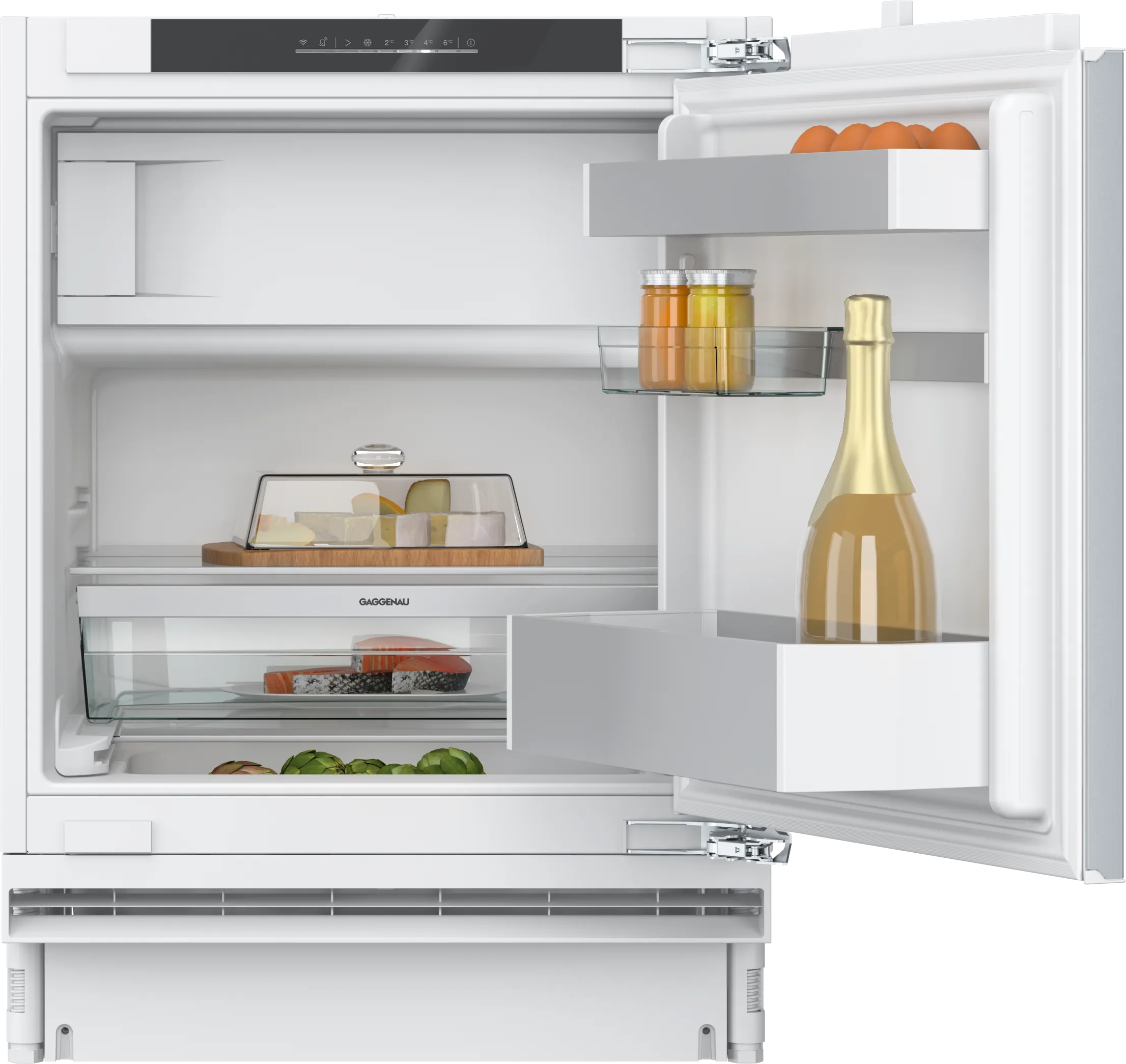 200 series Onderbouw koelkast met vriesvak 82 x 60 cm Soft close vlakscharnier 