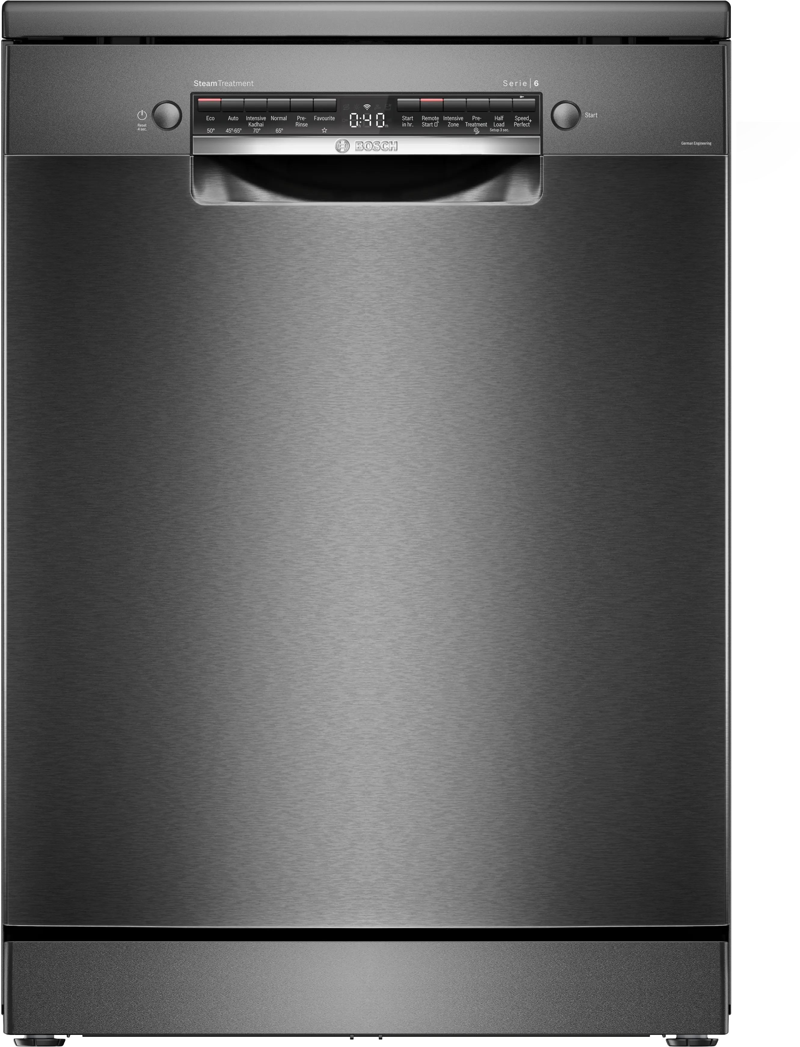 Series 6 Bosch free-standing dishwasher 60 cm Brushed black steel anti-fingerprint
