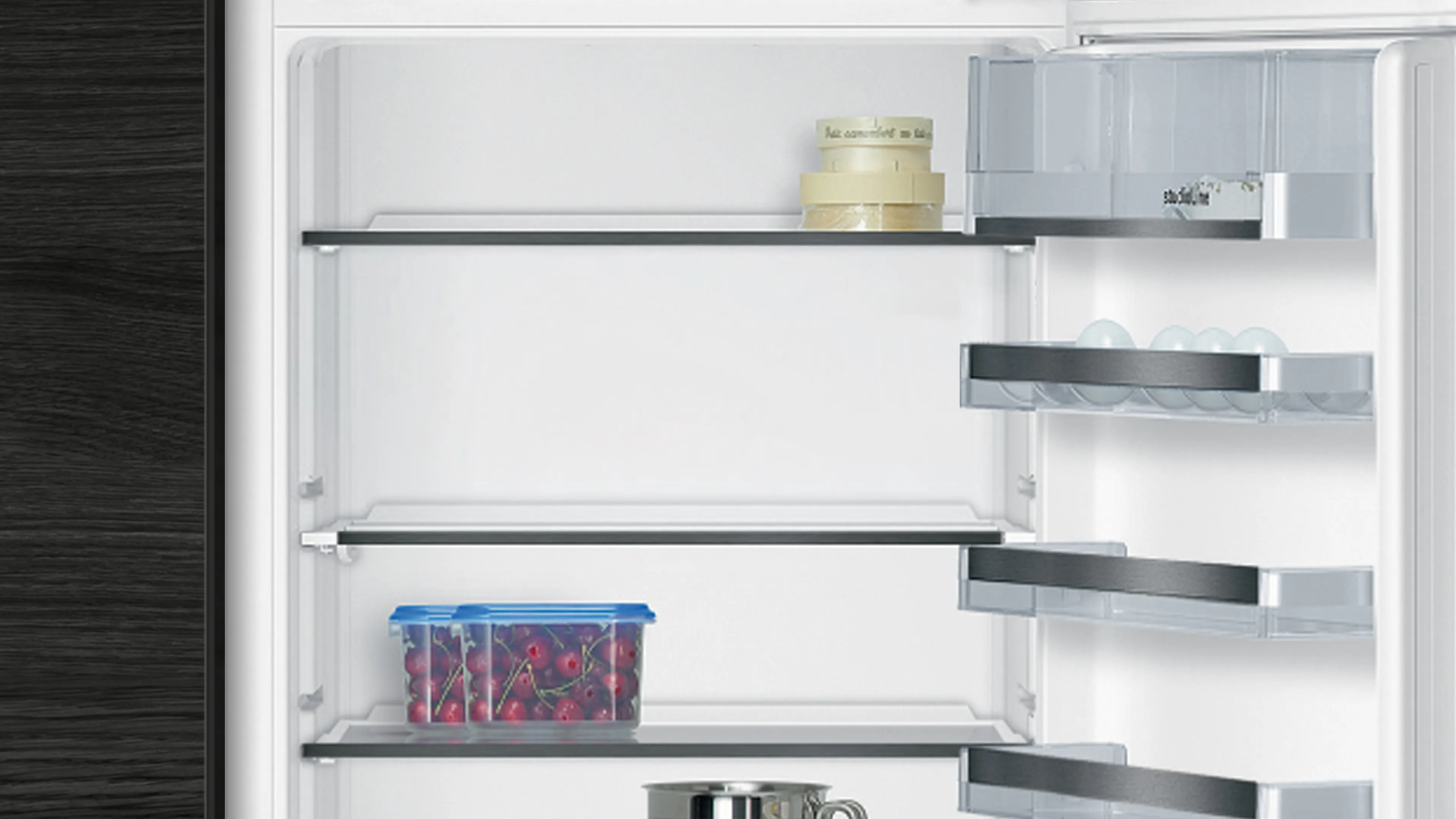Siemens KI86NSF30I iQ500 built-in fridge-freezer with freezer at bottom 177.2 x 55.8 cm flat hinge - View 2