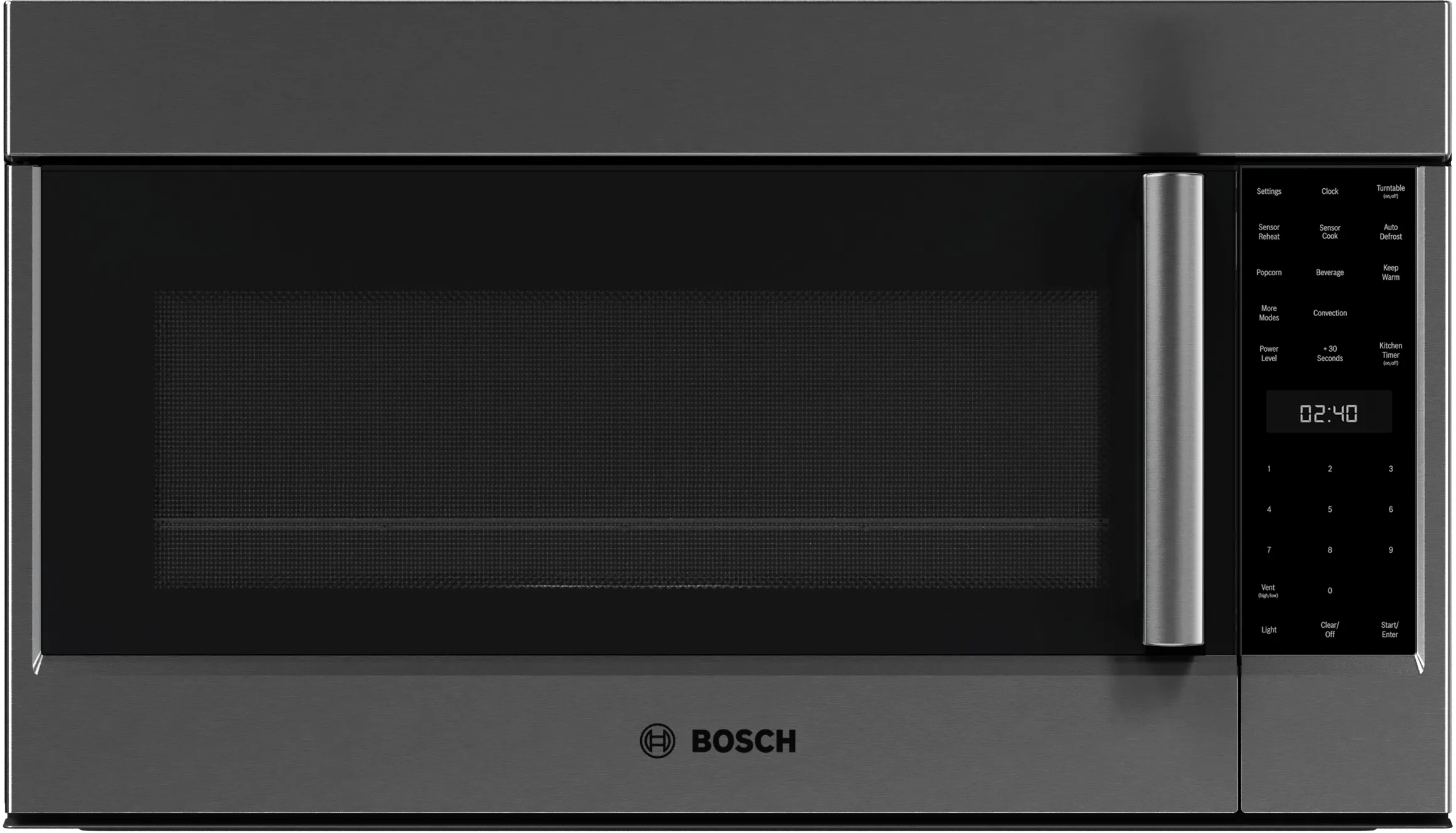 800 Series Over-The-Range Microwave 30'' Left SideOpening Door, Black Stainless Steel 