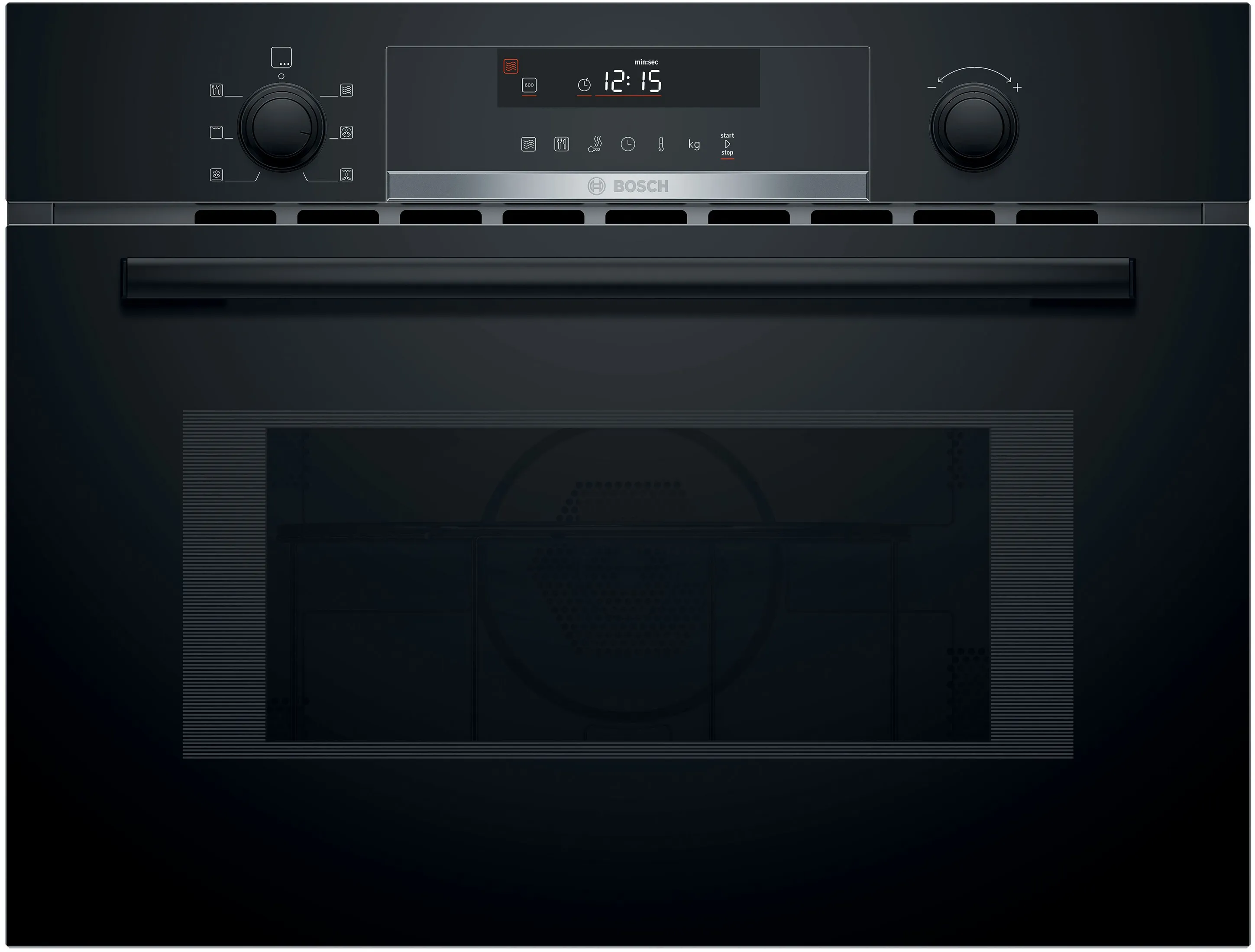 Series 6 Built-in microwave oven with hot air 60 x 45 cm Black