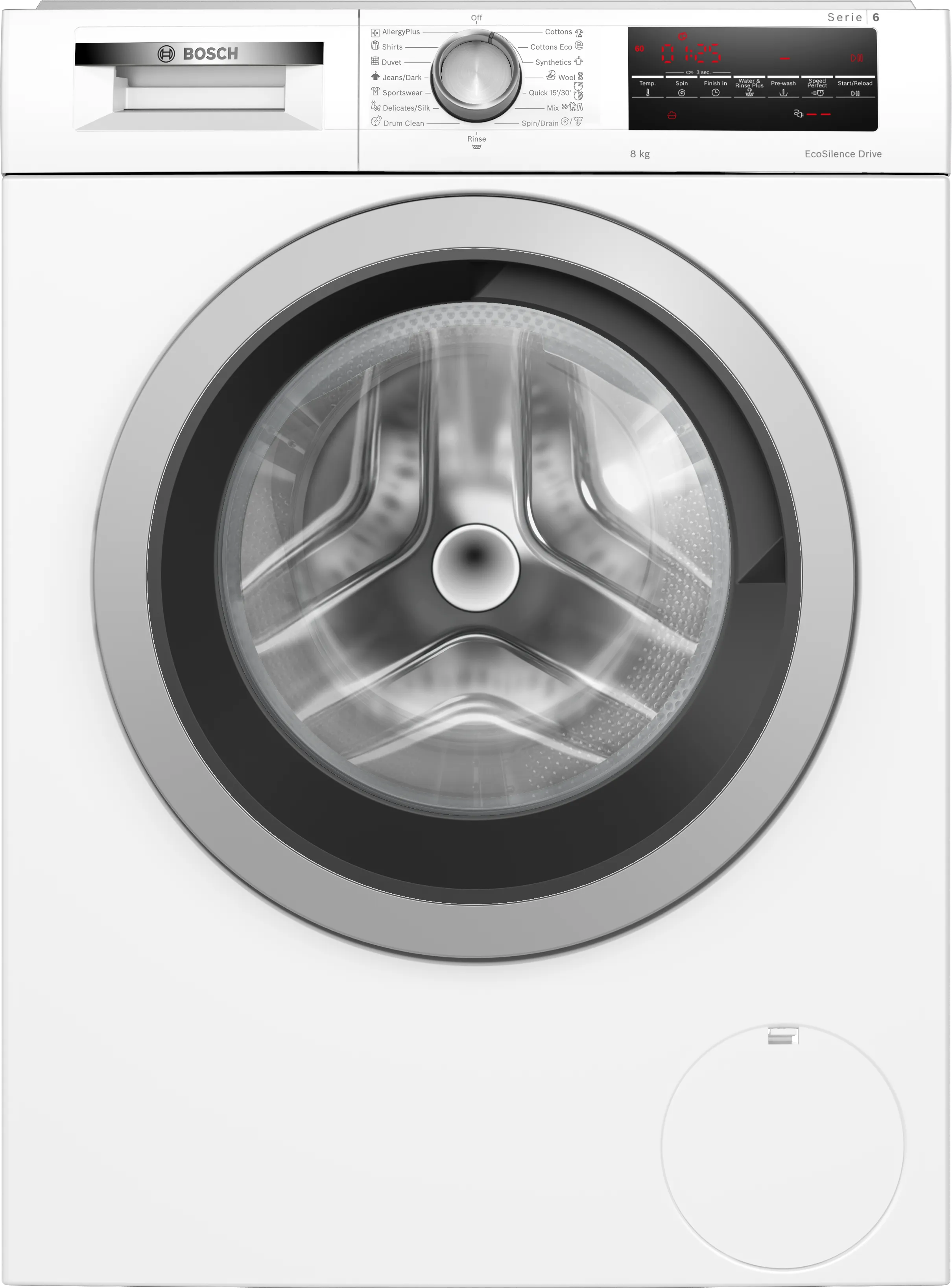 Series 6 washing machine, front loader 8 kg 1400 rpm 