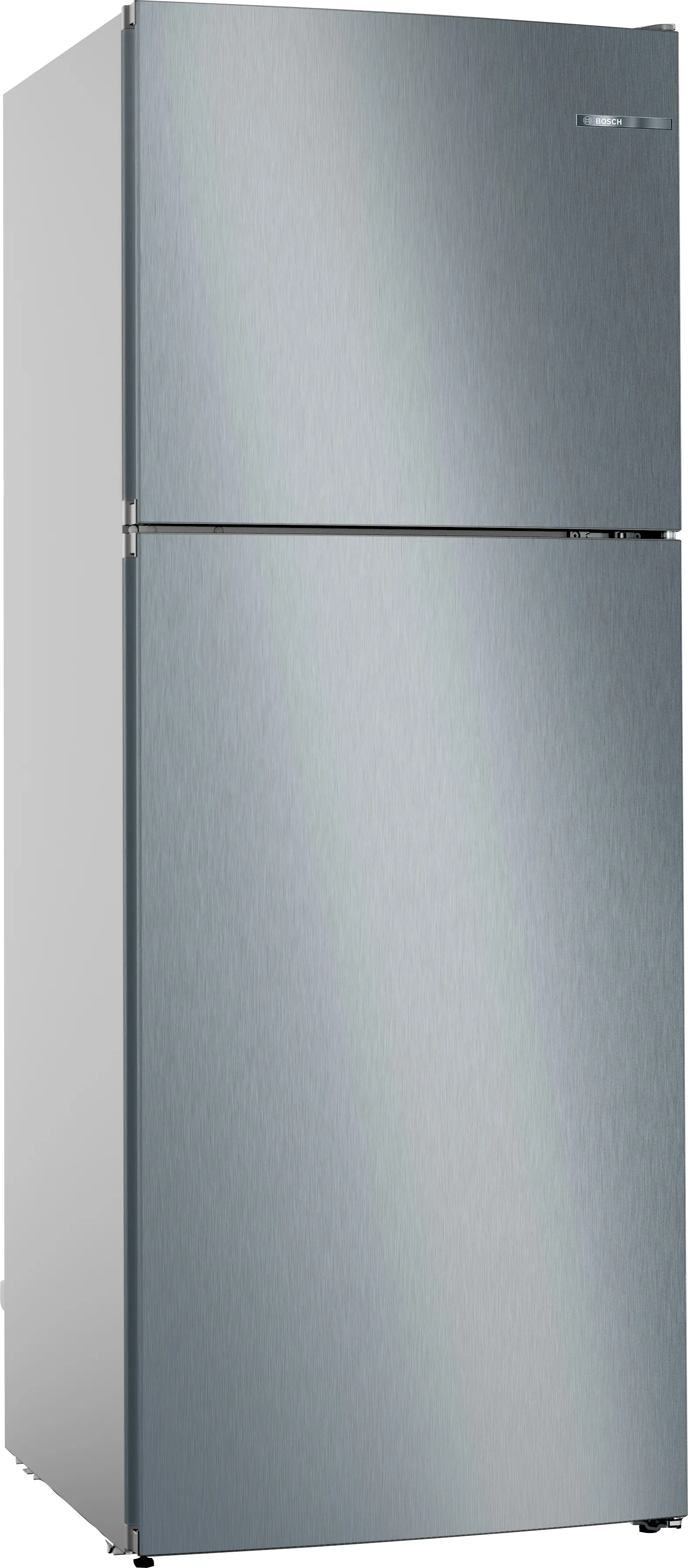 Series 4 free-standing fridge-freezer with freezer at top 186 x 70 cm Stainless steel look, Total No Frost