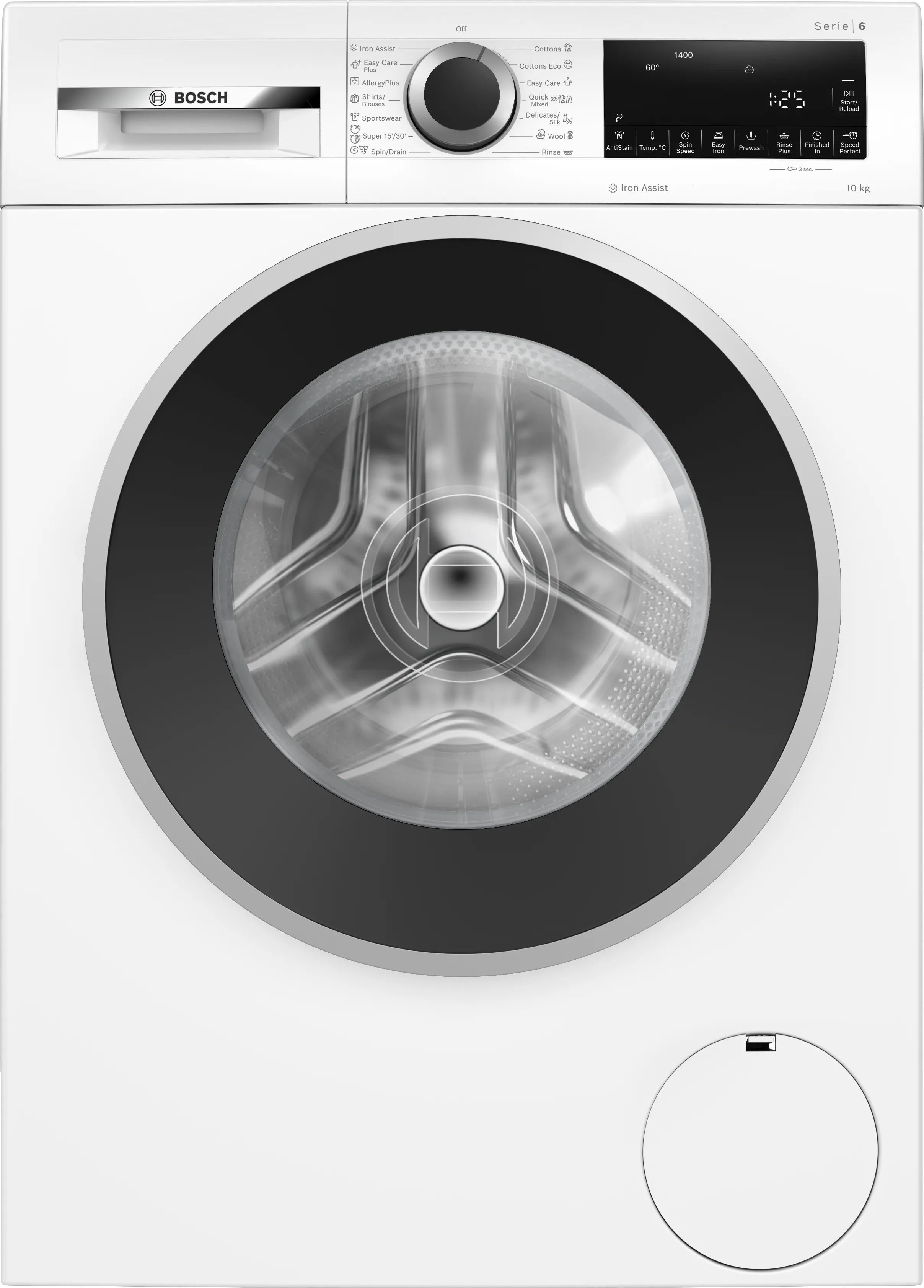 Series 6 Washing machine, front loader 10 kg , White