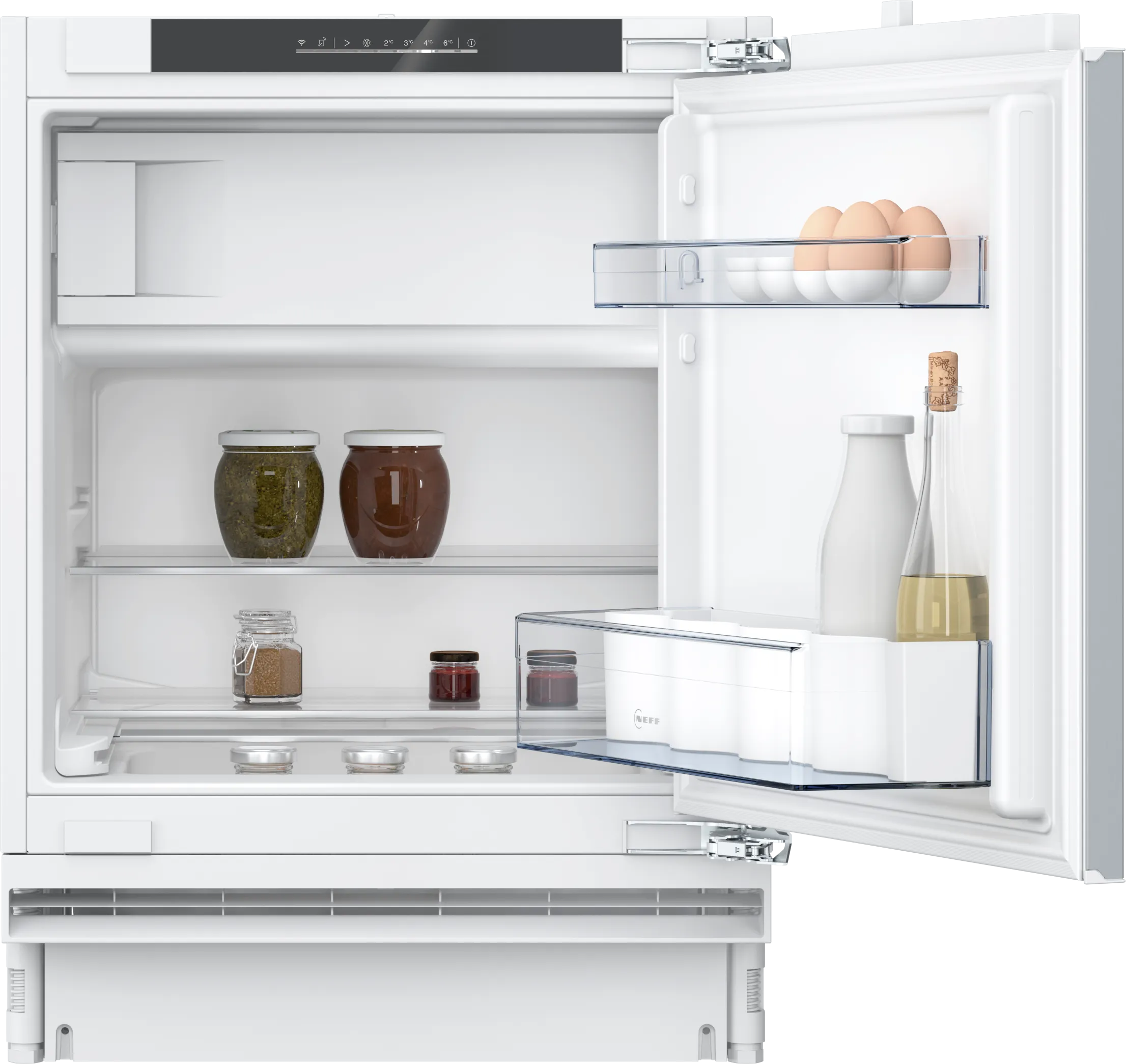 N 50 built-under fridge with freezer section 82 x 60 cm flat hinge 