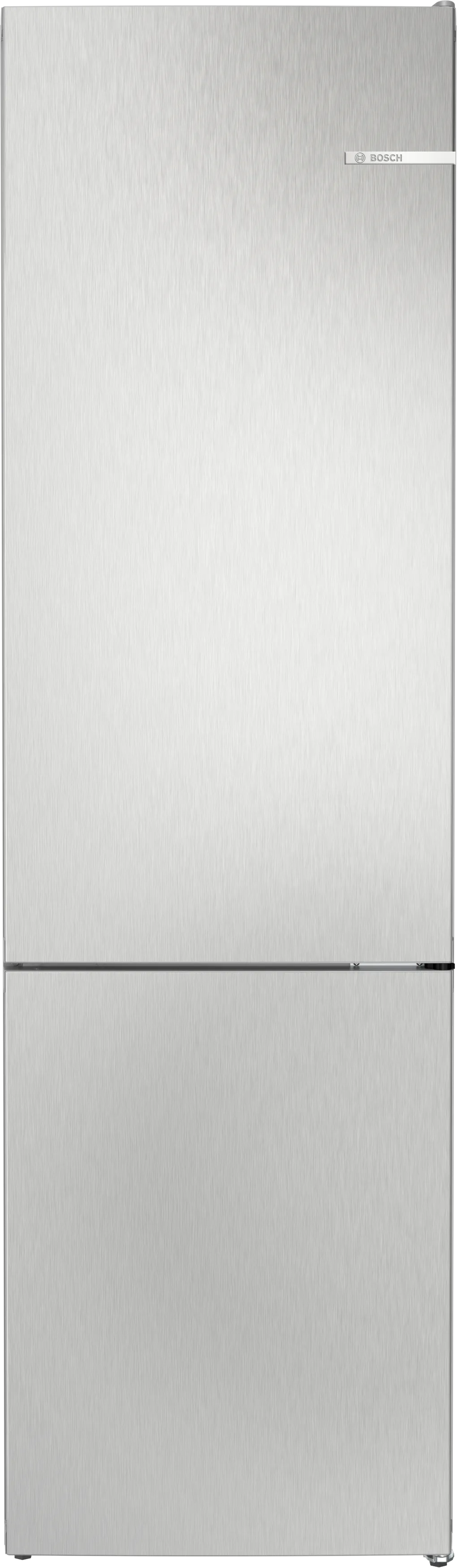 Series 4 Free-standing fridge-freezer with freezer at bottom 203 x 60 cm Stainless steel look 