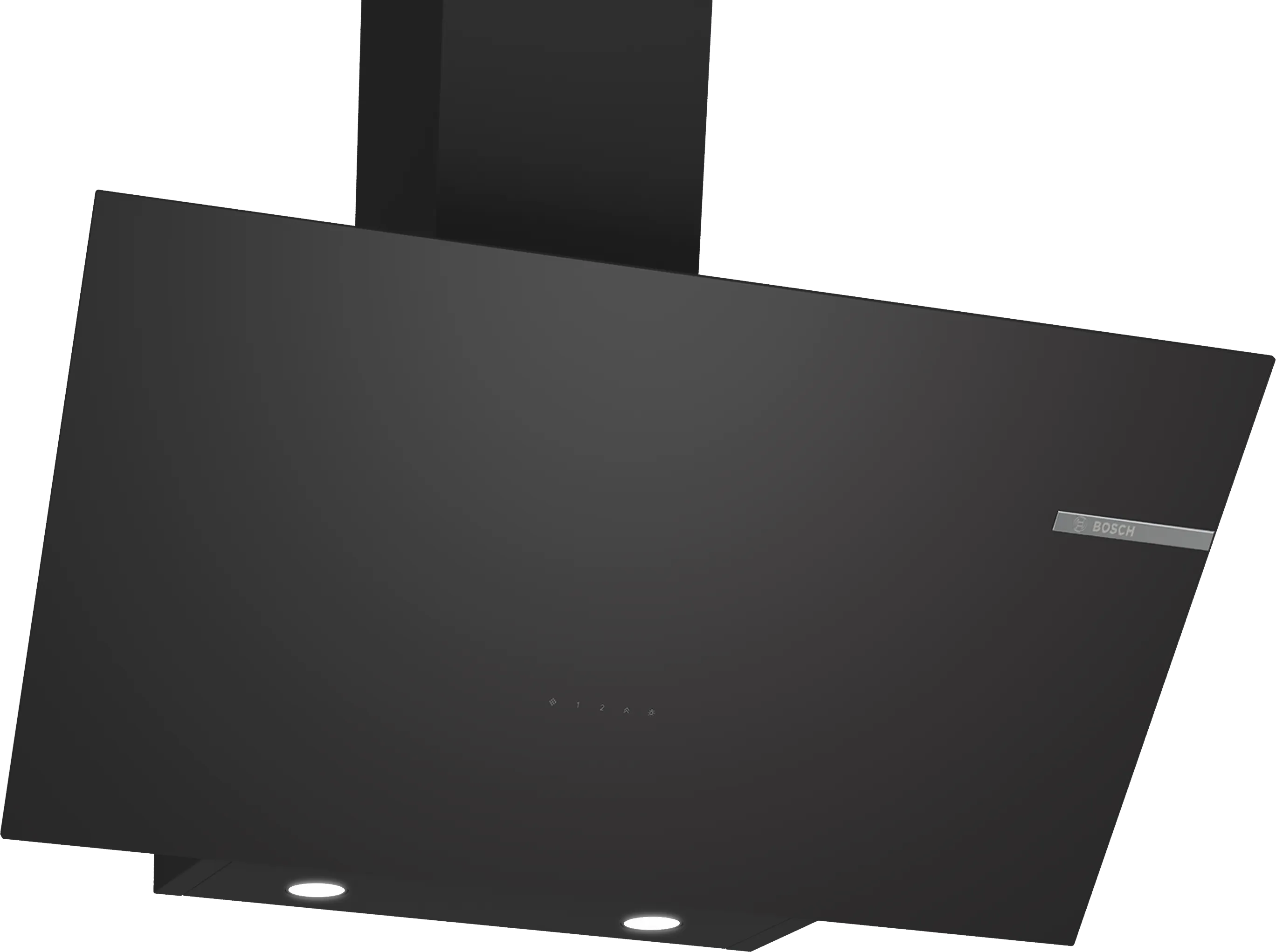 Series 4 wall-mounted cooker hood 90 cm clear glass black printed 